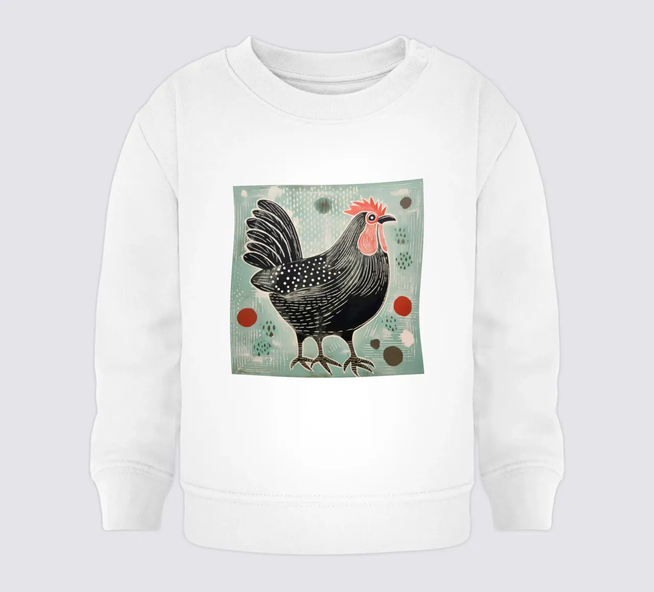 Pollo verde 1 felpa neonato da Minimal Animal Art