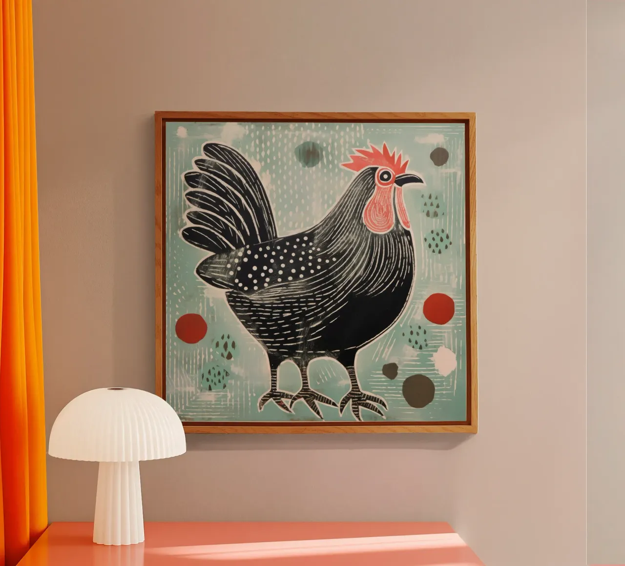 Pollo verde plexiglass da Minimal Animal Art