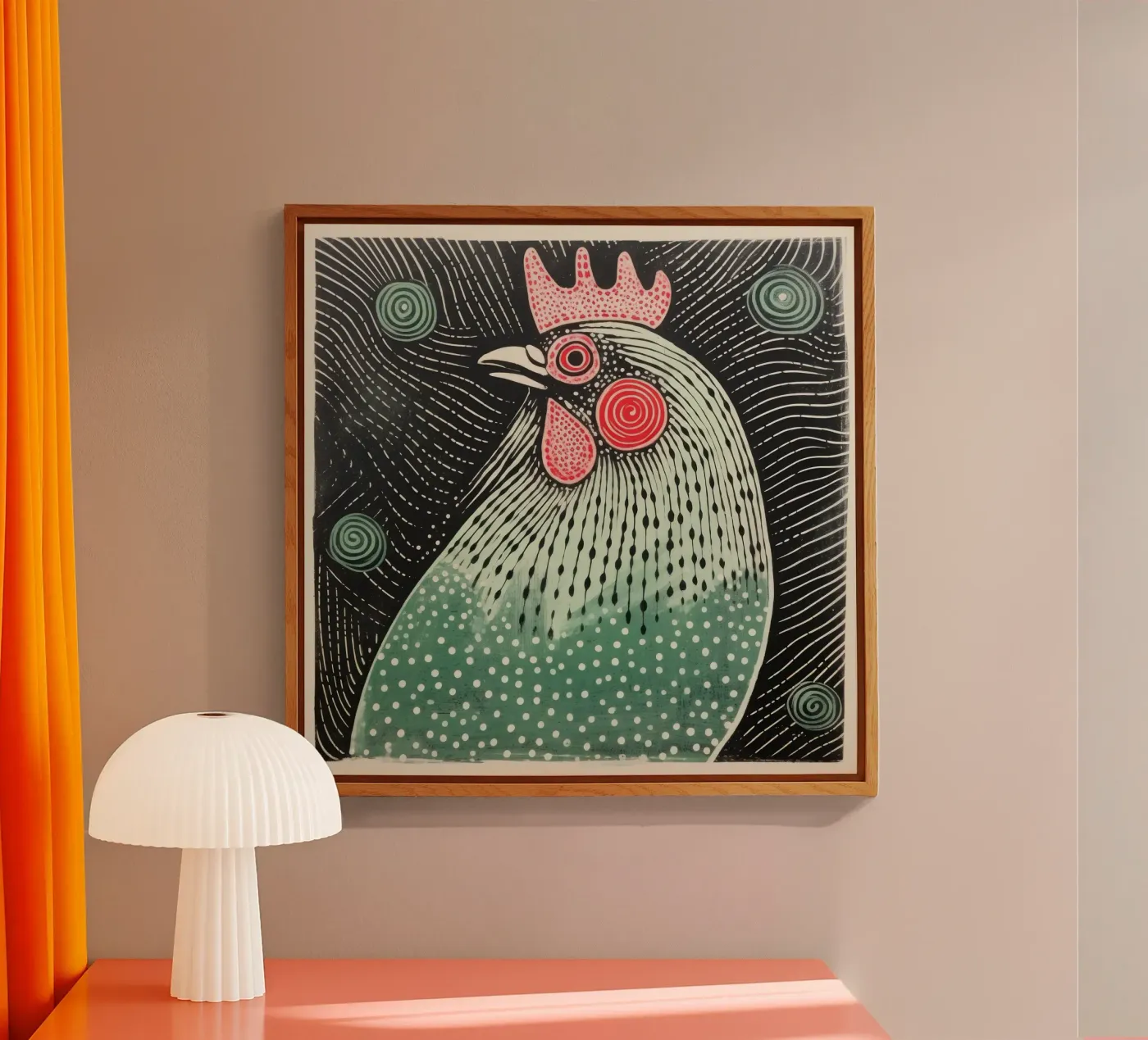 Poulet vert plexiglas de Minimal Animal Art