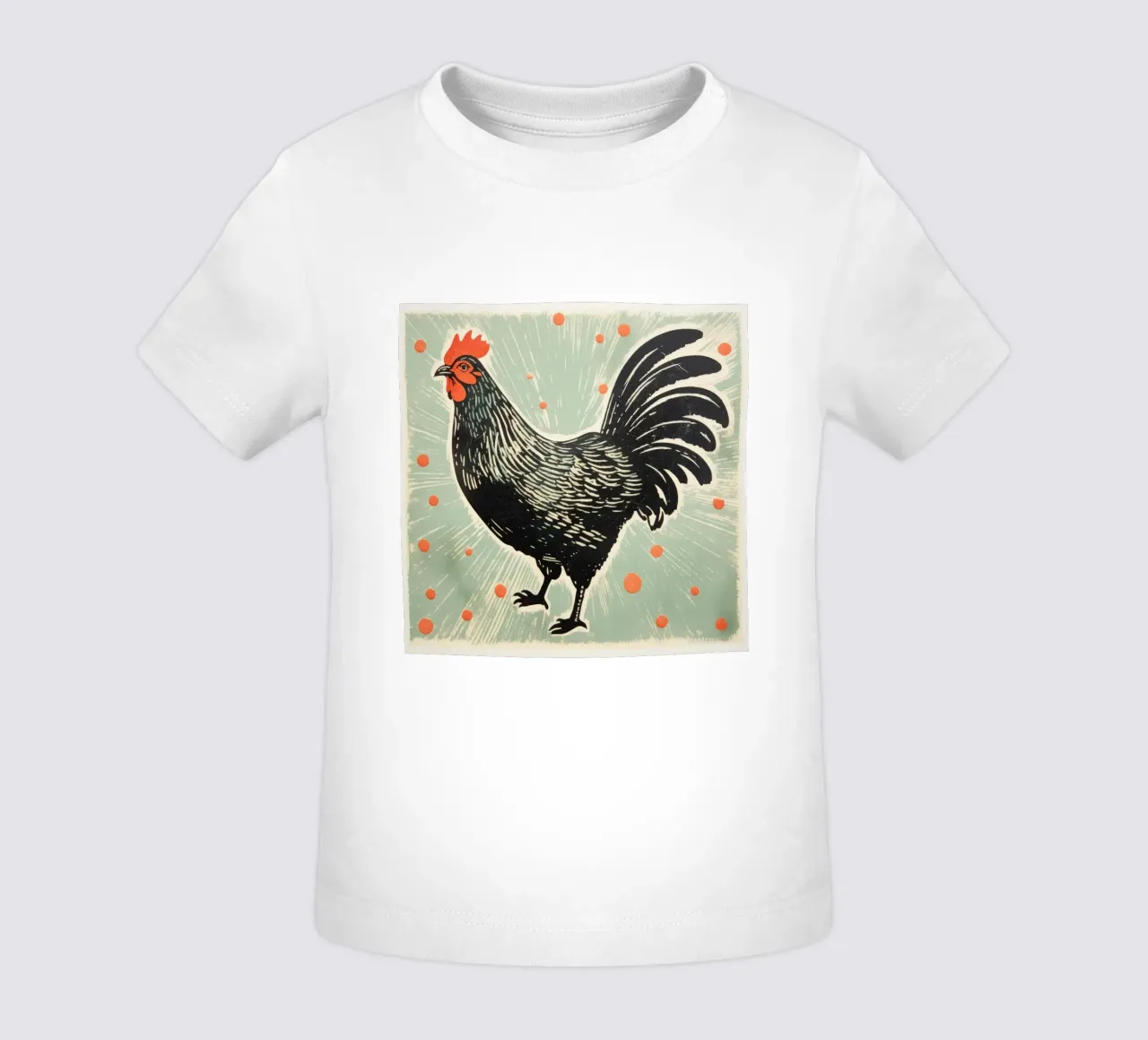 Pollo verde 3 maglietta neonato da Minimal Animal Art