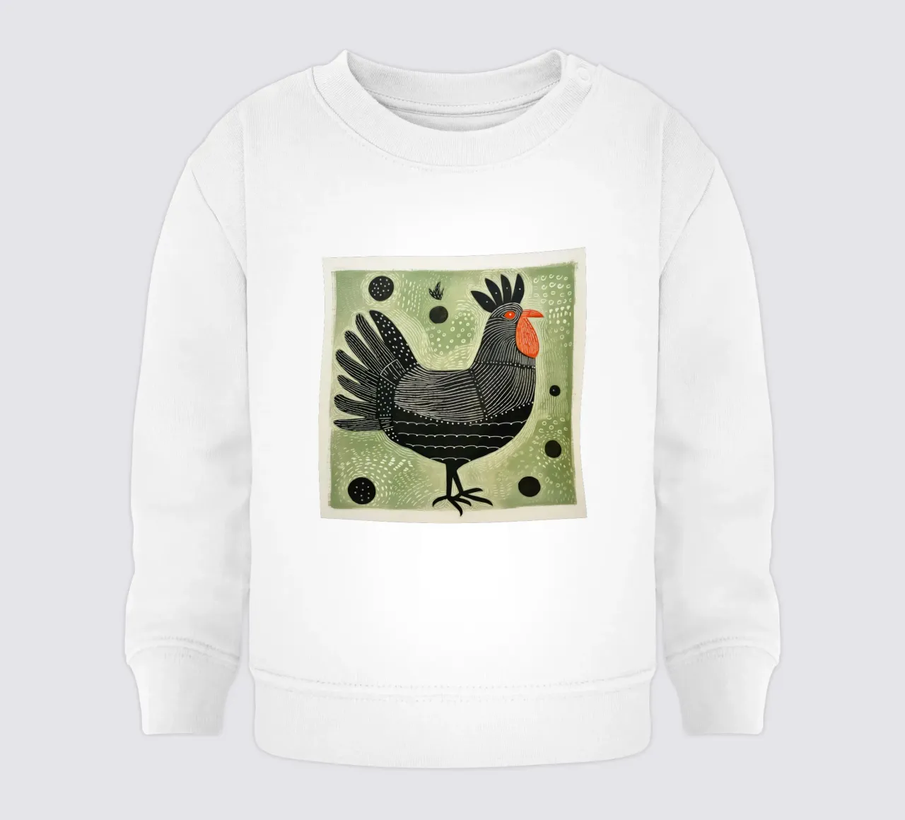 Pollo verde 4 felpa neonato da Minimal Animal Art