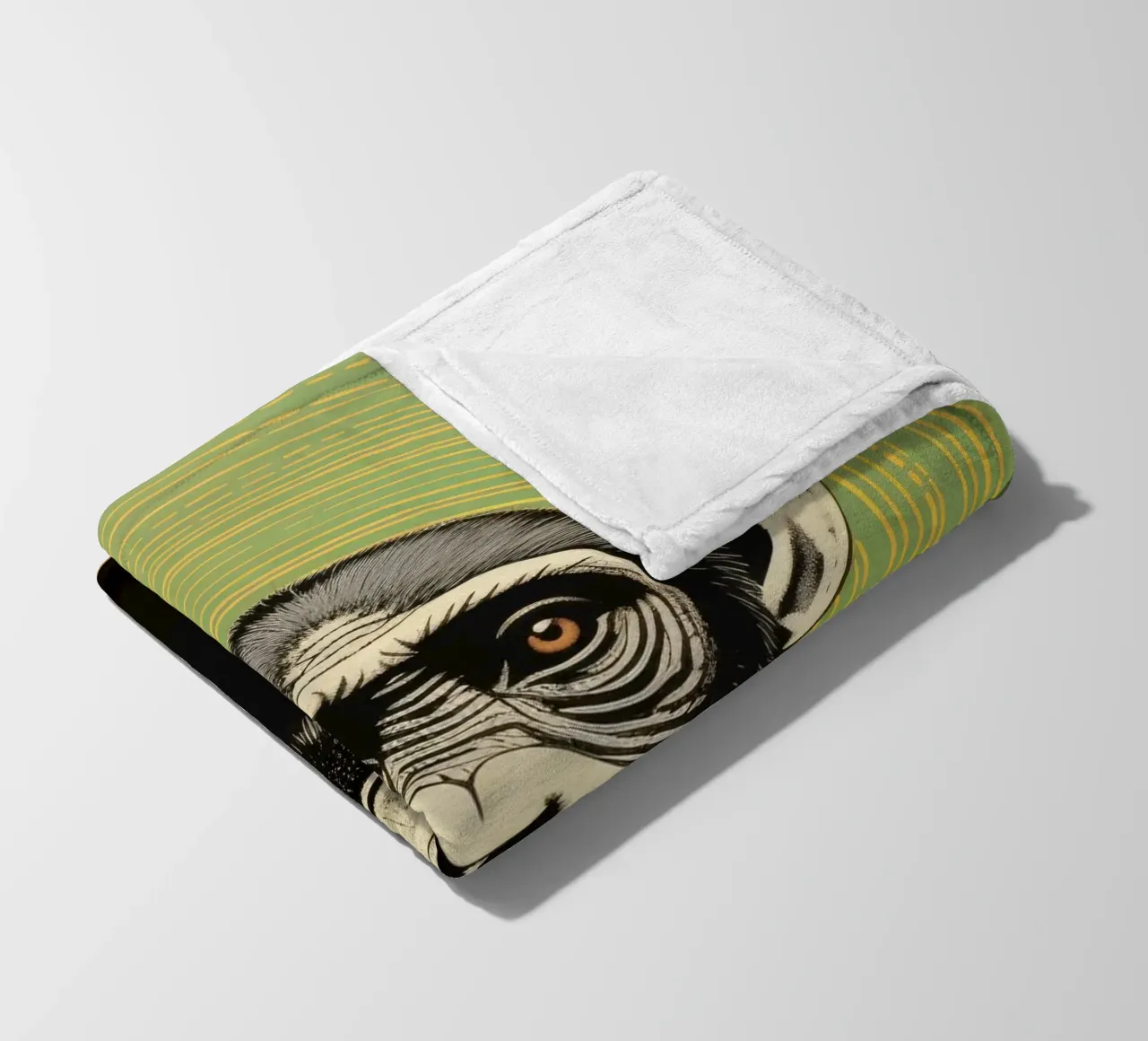 Scimpanzé verde 1 coperta in pile da Minimal Animal Art