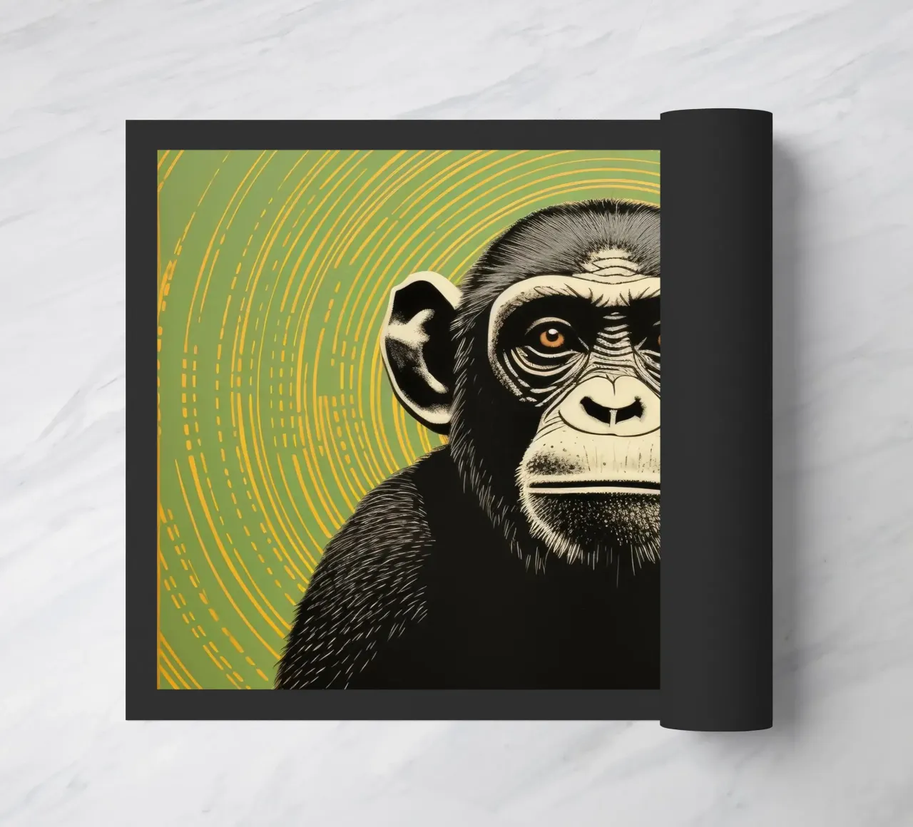 Scimpanzé verde 1 zerbino da Minimal Animal Art