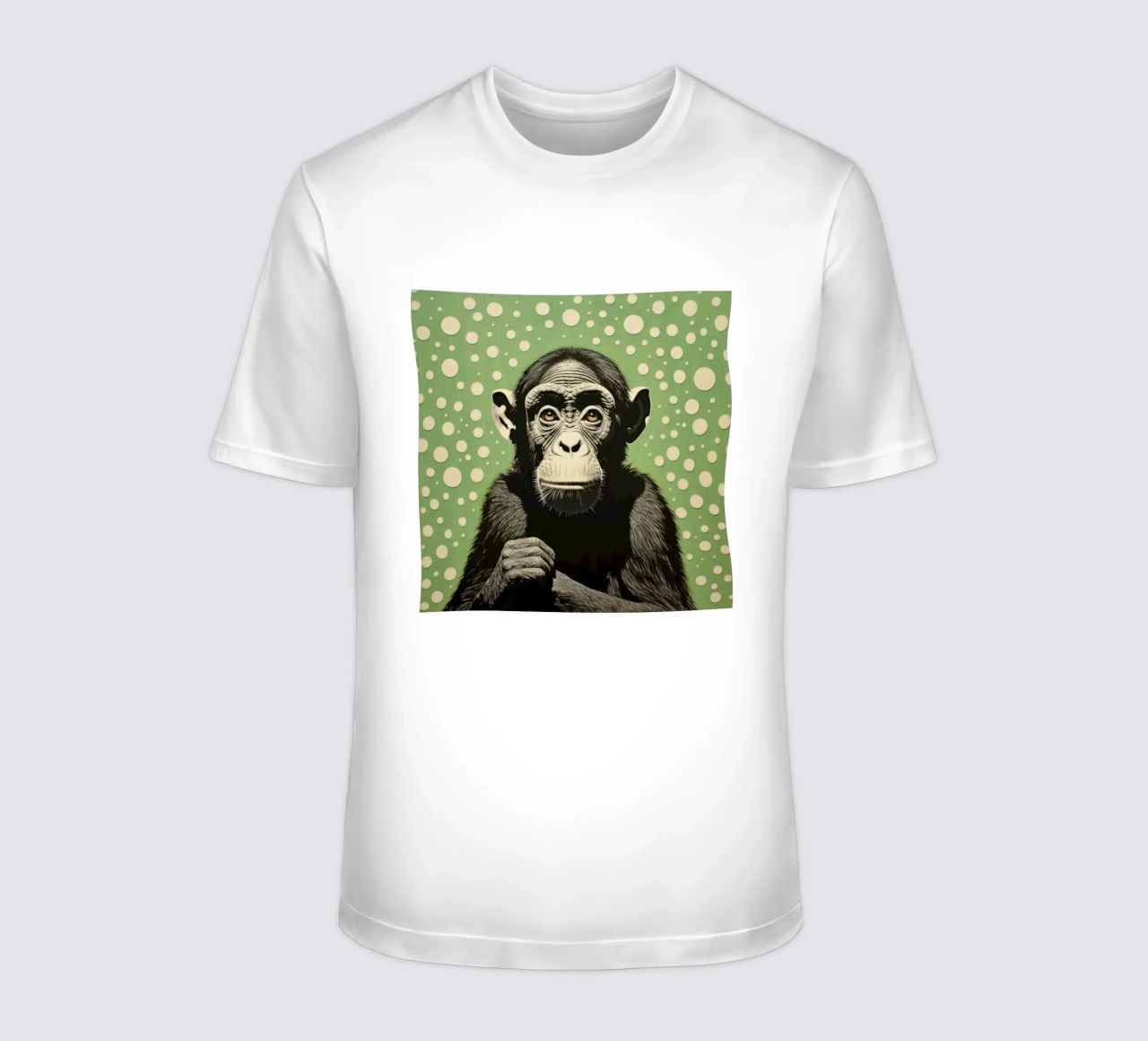 Scimpanzé verde 2 t-shirt da Minimal Animal Art