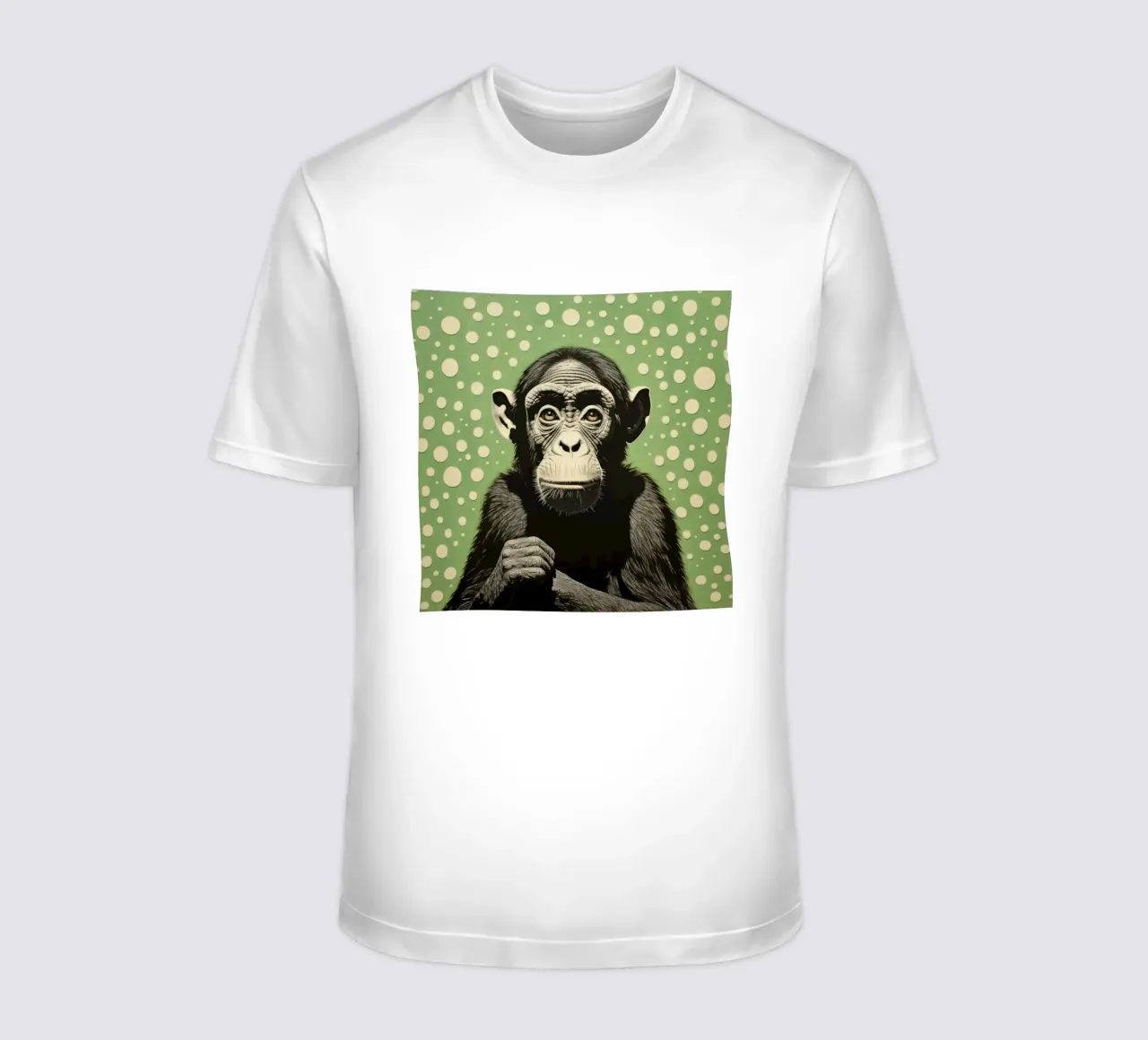 Scimpanzé verde 2 t-shirt da Minimal Animal Art