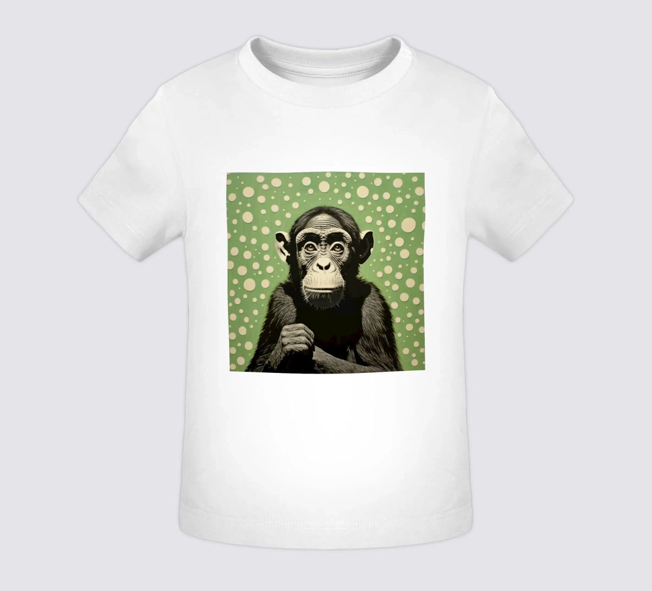 Scimpanzé verde 2 maglietta neonato da Minimal Animal Art