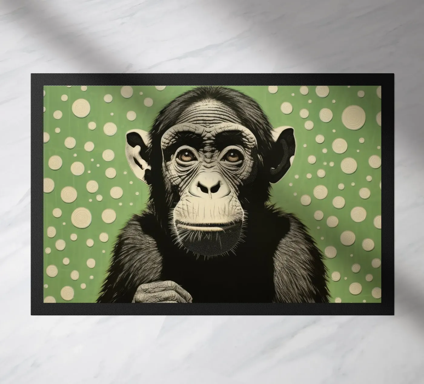 Scimpanzé verde zerbino da Minimal Animal Art