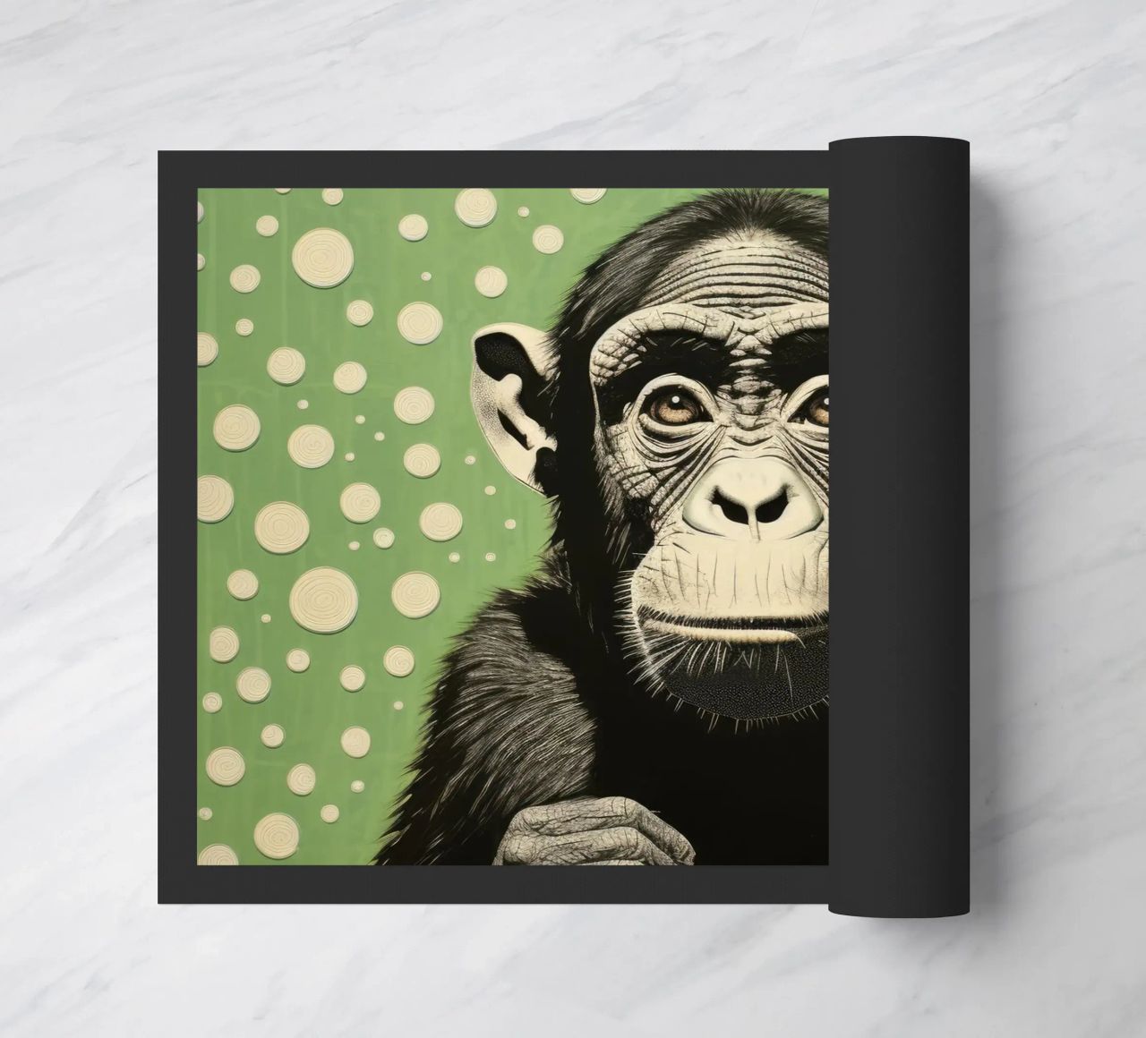 Scimpanzé verde 2 zerbino da Minimal Animal Art