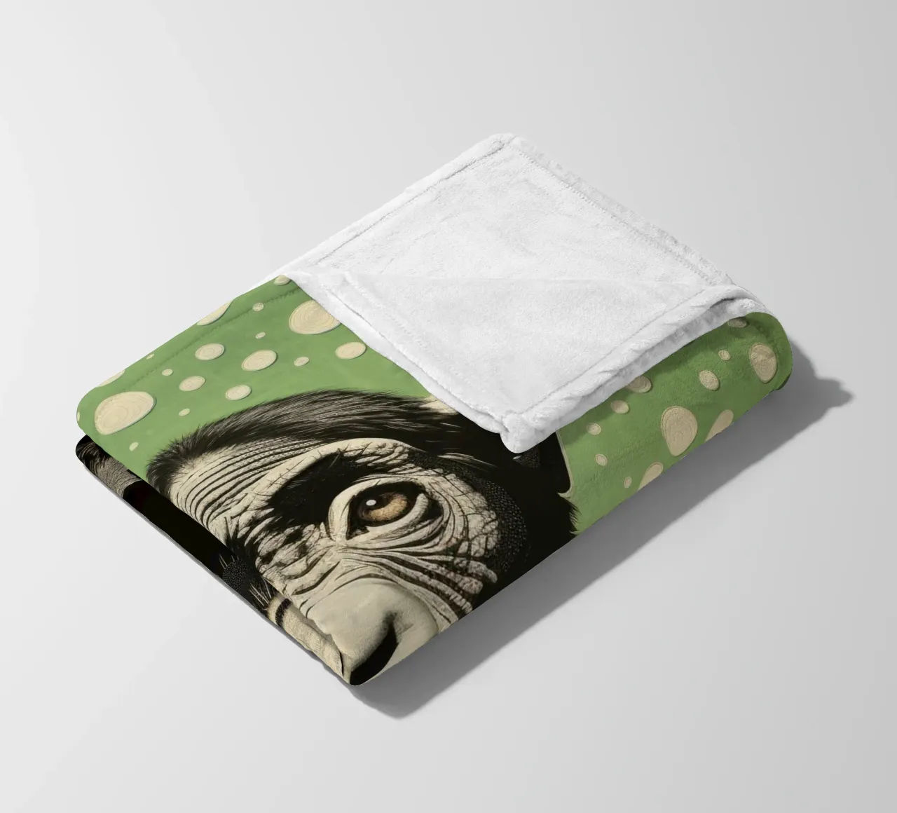 Scimpanzé verde 2 coperta in pile da Minimal Animal Art