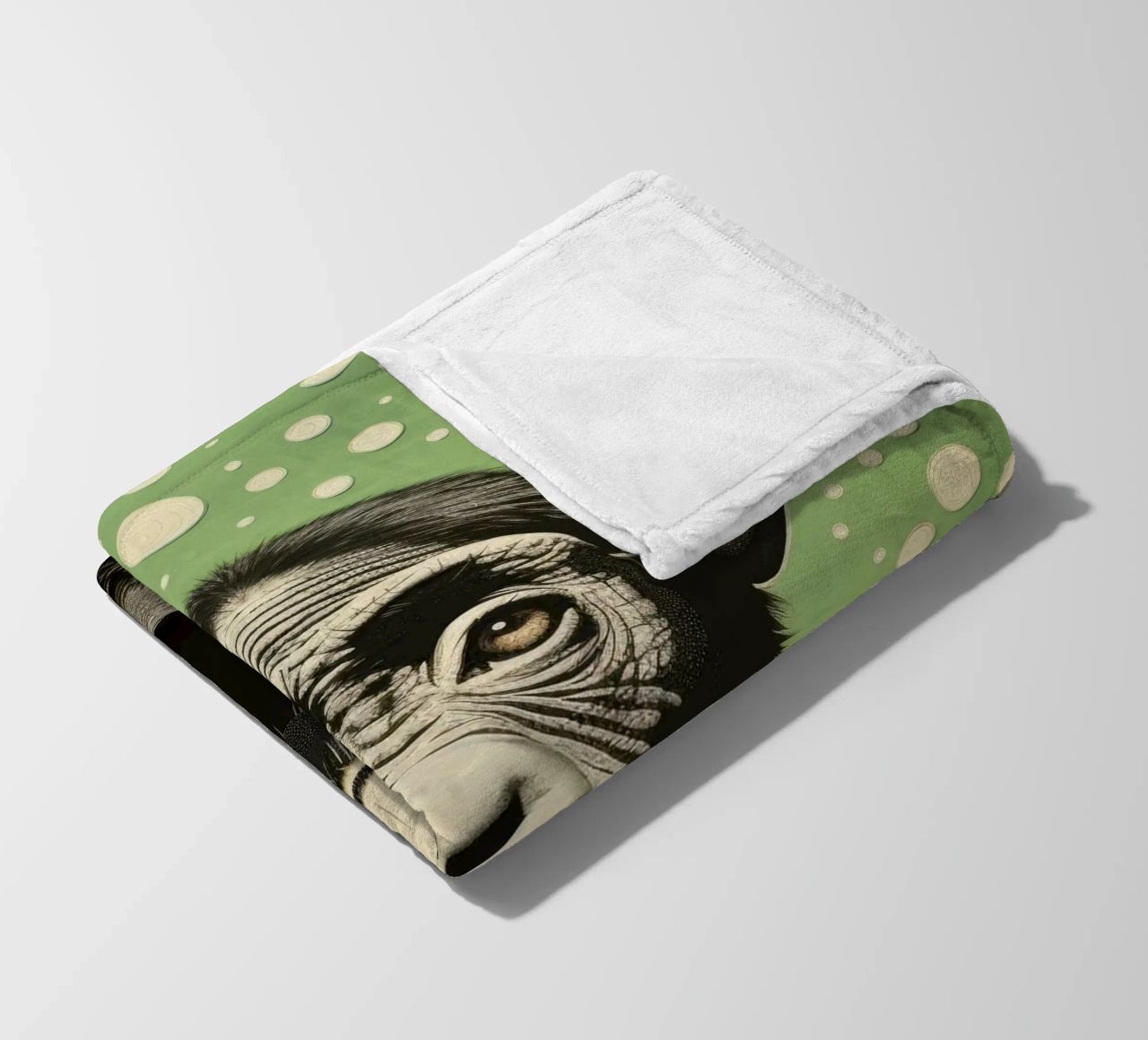 Scimpanzé verde 2 coperta in pile da Minimal Animal Art