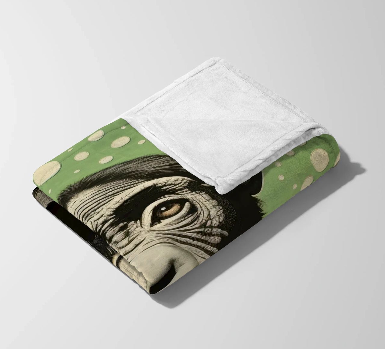 Scimpanzé verde 2 coperta in pile da Minimal Animal Art