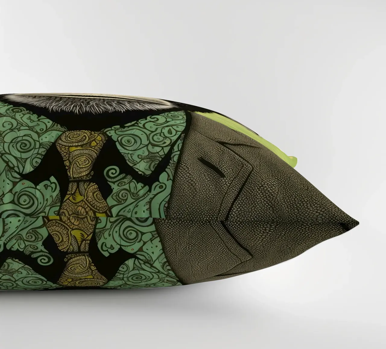 Scimpanzé verde cuscino da Minimal Animal Art