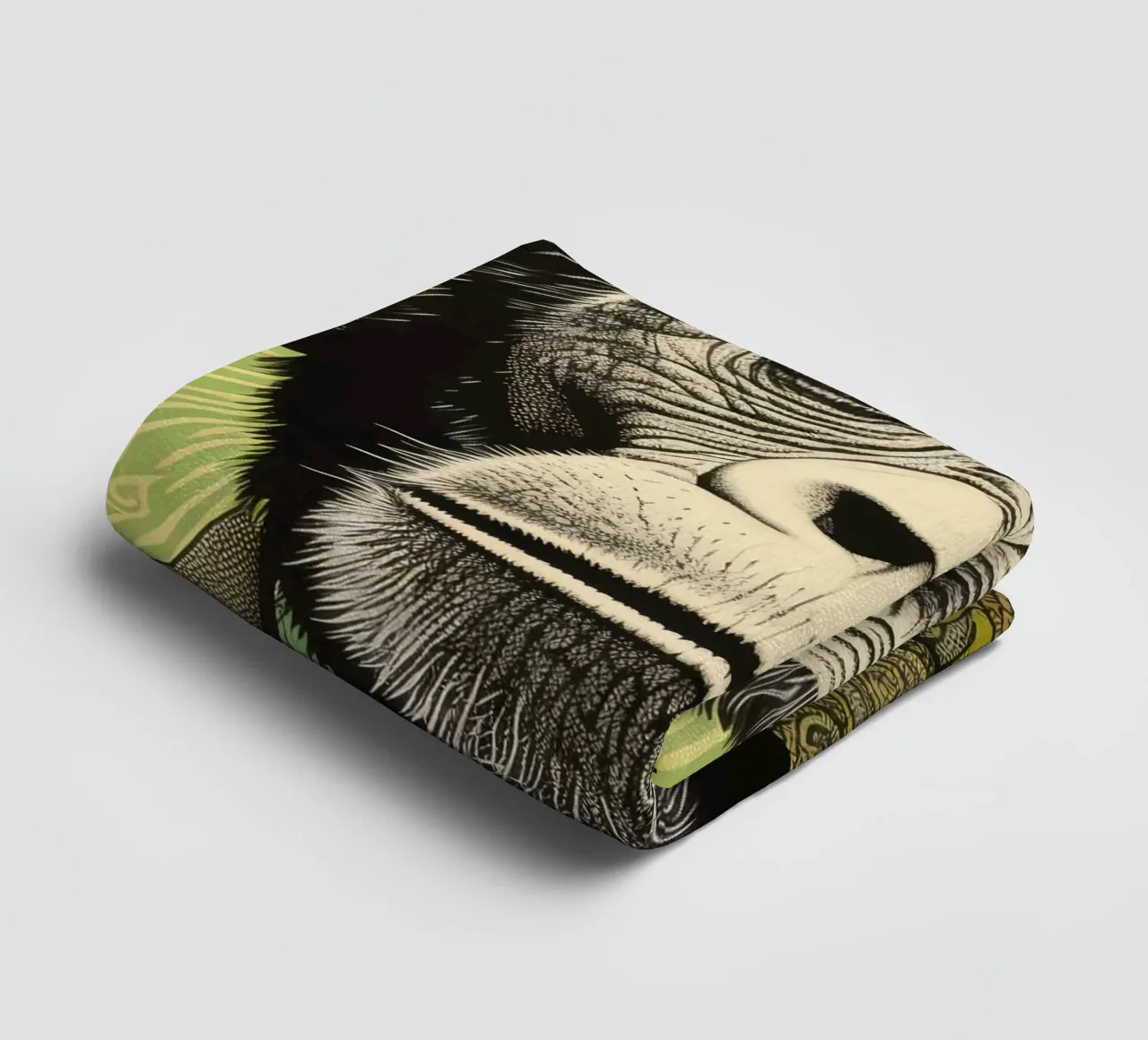 Scimpanzé verde 3 asciugamano da bagno da Minimal Animal Art