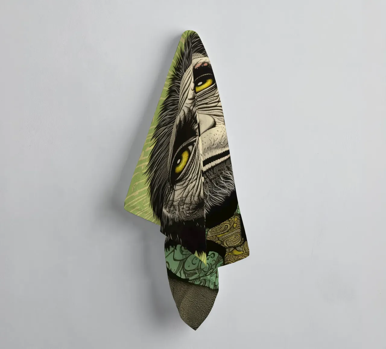 Scimpanzé verde 3 asciugamano da bagno da Minimal Animal Art