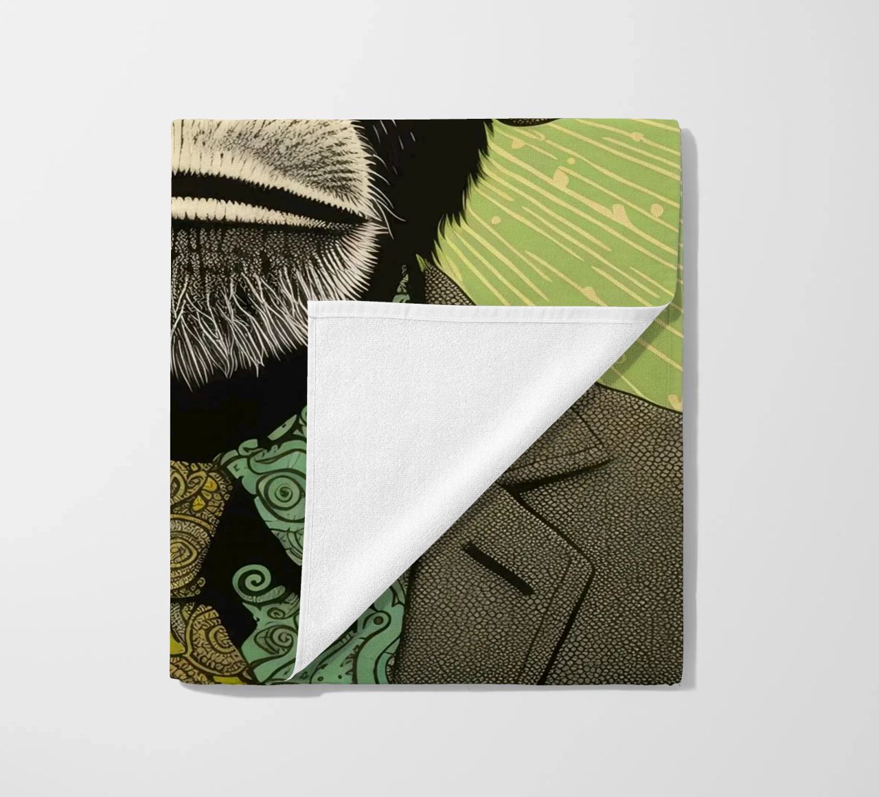 Scimpanzé verde 3 telo mare da Minimal Animal Art