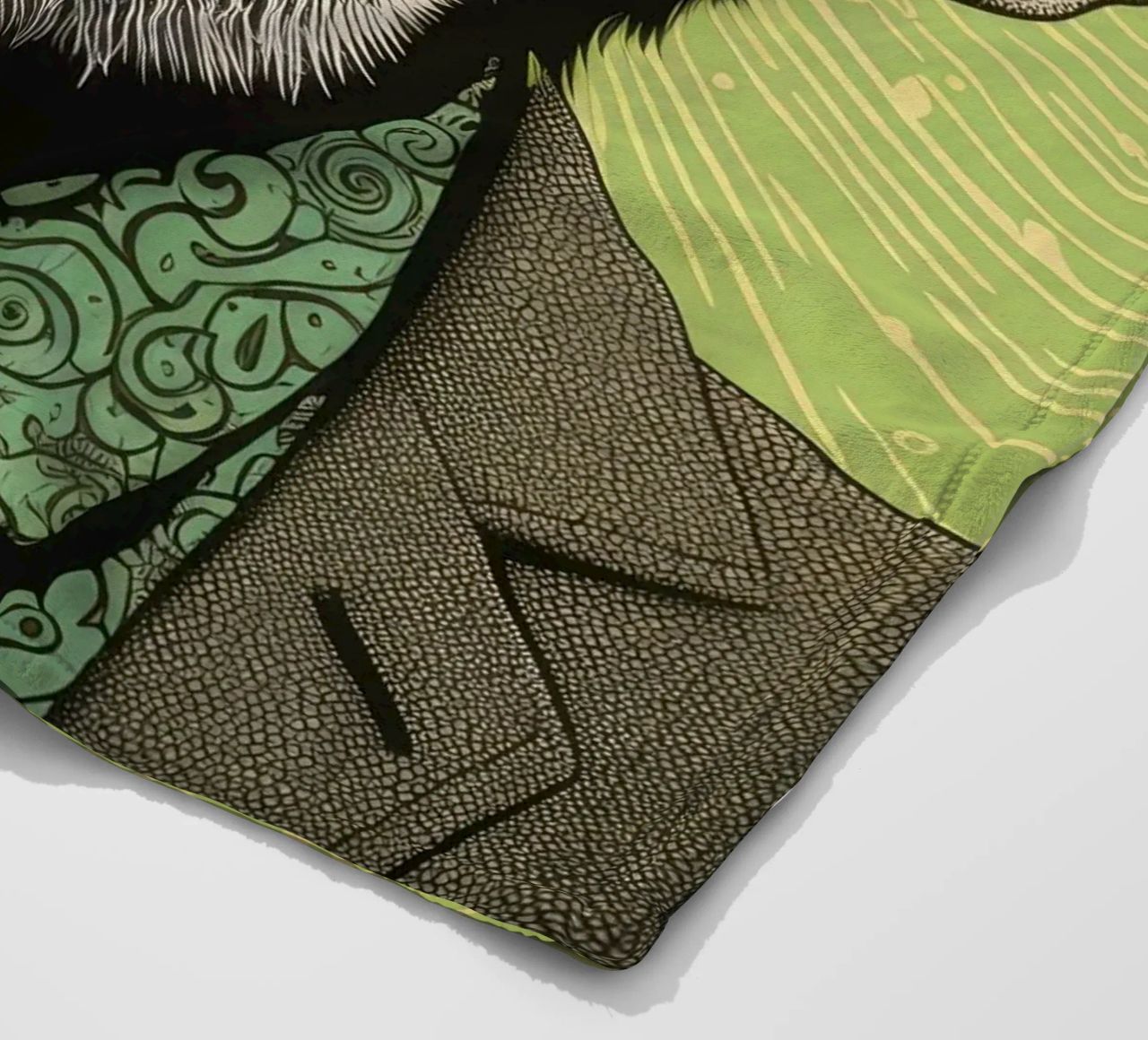 Scimpanzé verde 3 coperta in pile da Minimal Animal Art