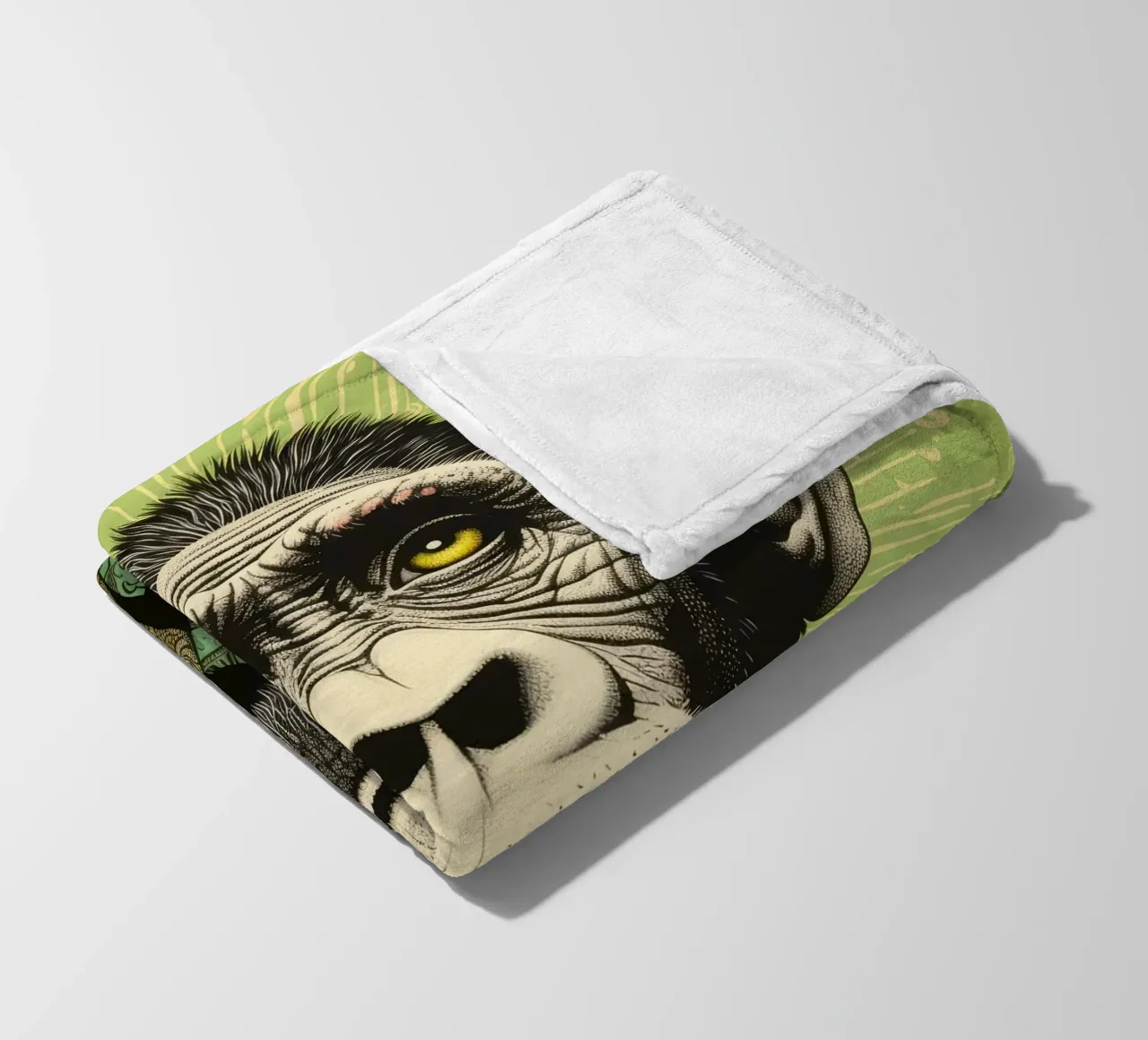 Scimpanzé verde coperta in pile da Minimal Animal Art