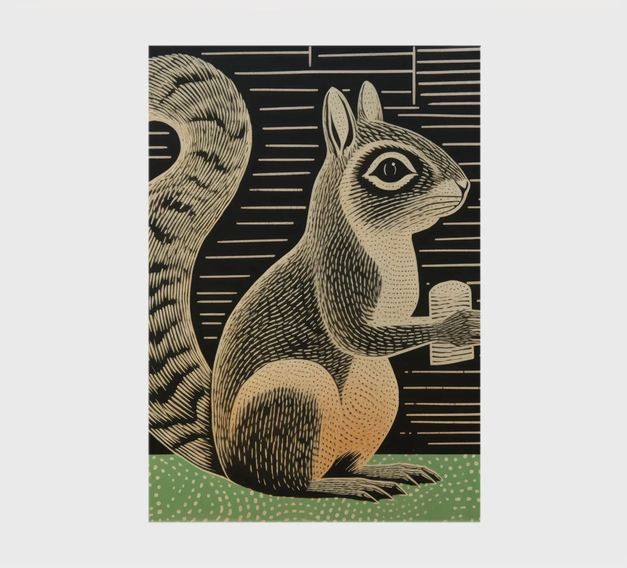 Green Chipmunk 2 notebook by Minimal Animal Art