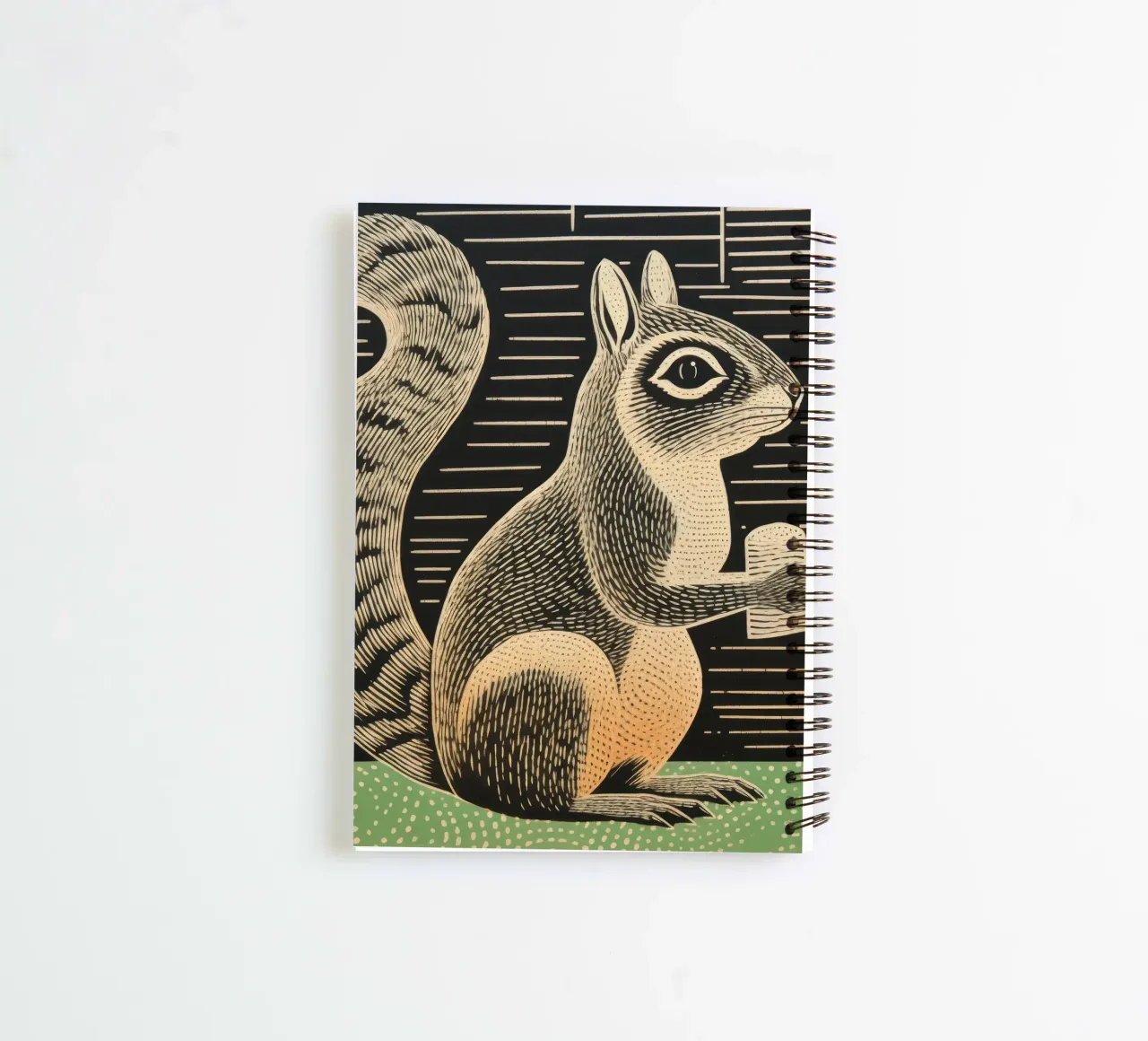 Groene aardeekhoorn 2 notitieboek met spiraal van Minimal Animal Art
