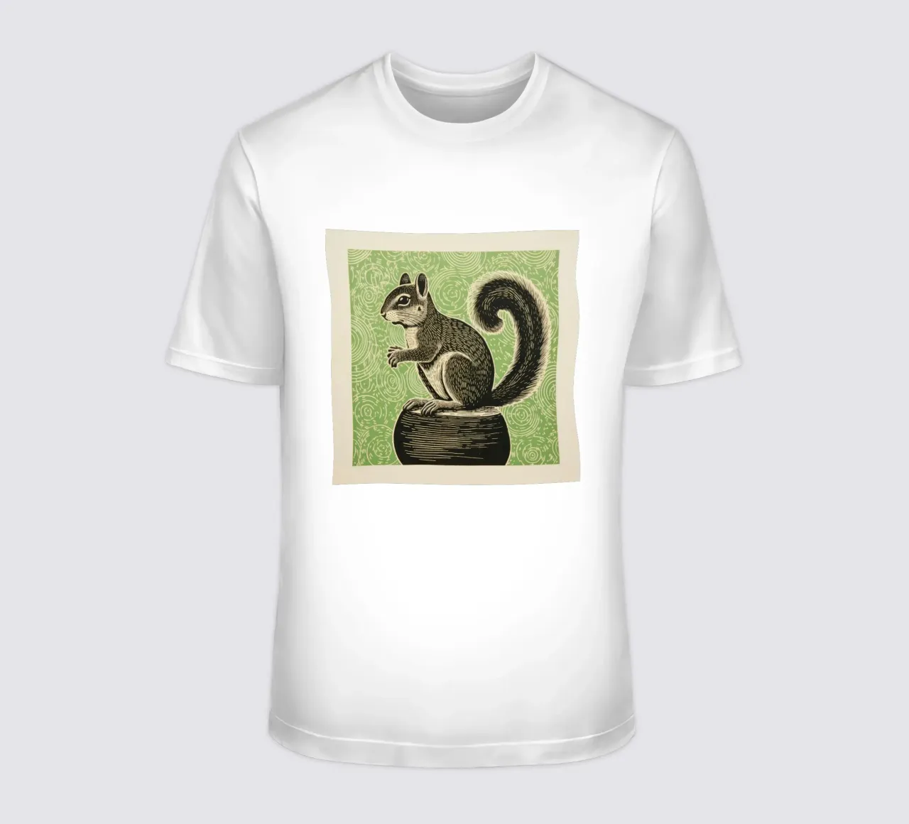 Chipmunk verde 3 t-shirt da Minimal Animal Art
