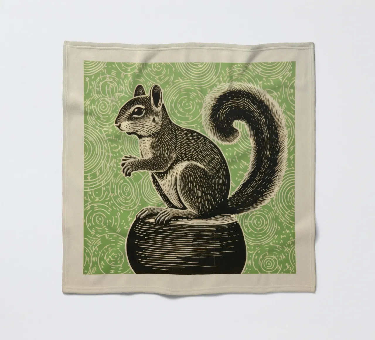 Chipmunk verde 3 coperta in pile da Minimal Animal Art