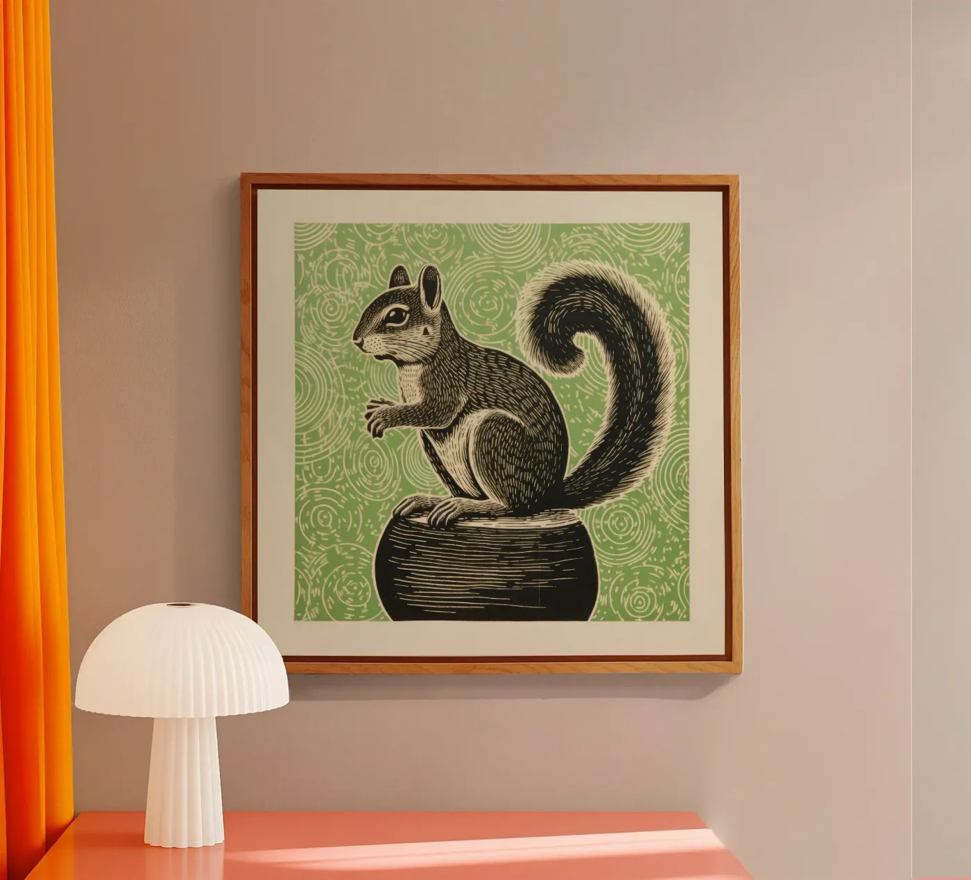 Green Chipmunk plexiglas de Minimal Animal Art