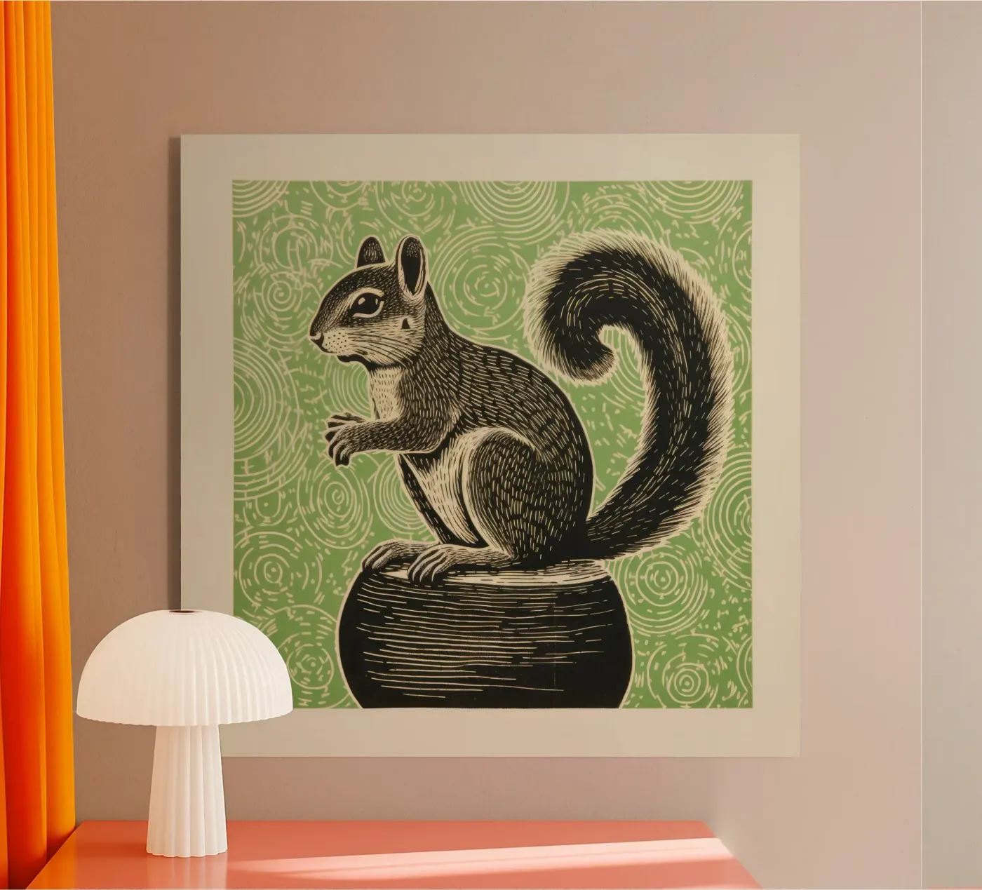 Green Chipmunk plexiglas de Minimal Animal Art