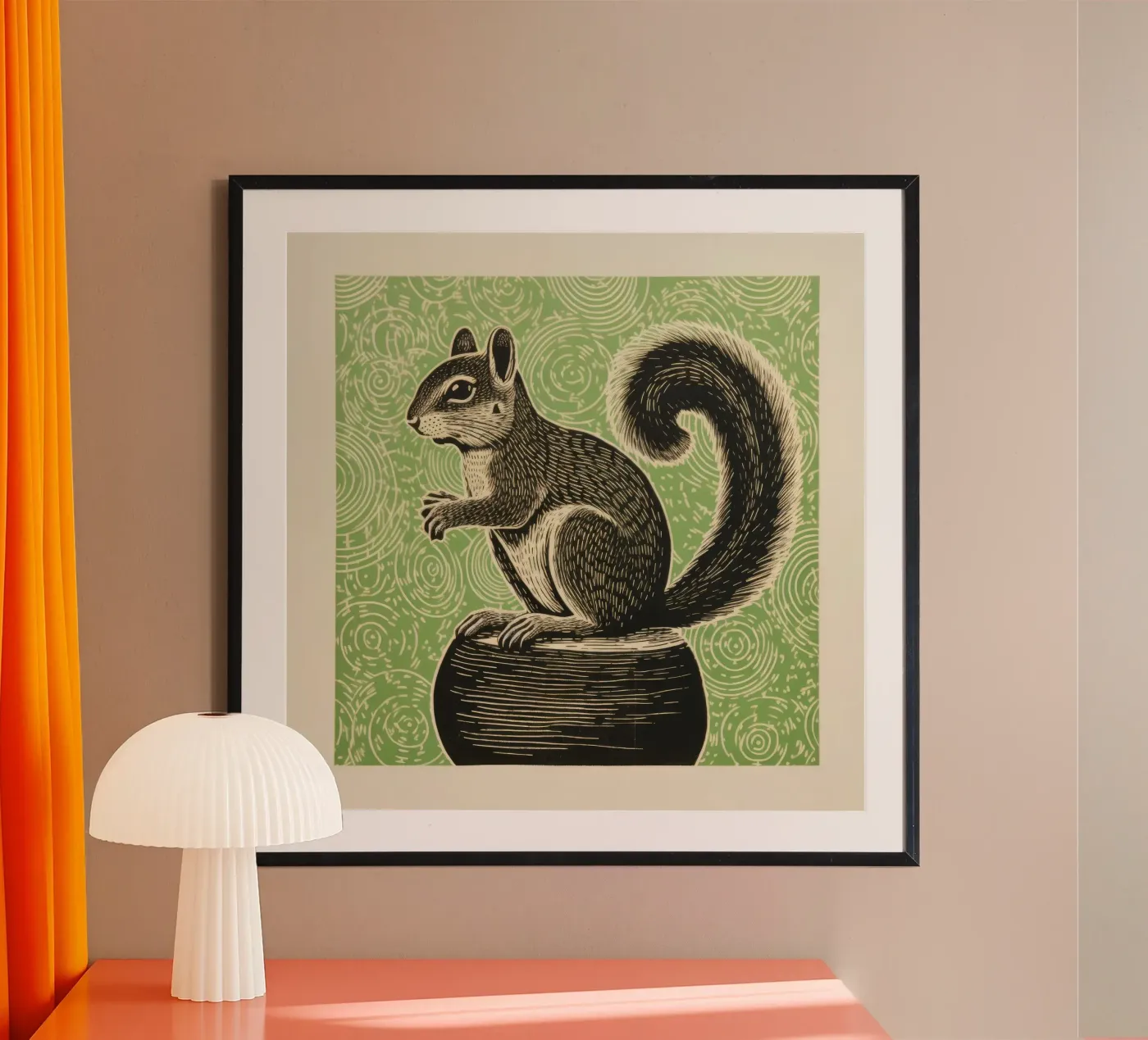 Green Chipmunk poster by Minimal Animal Art