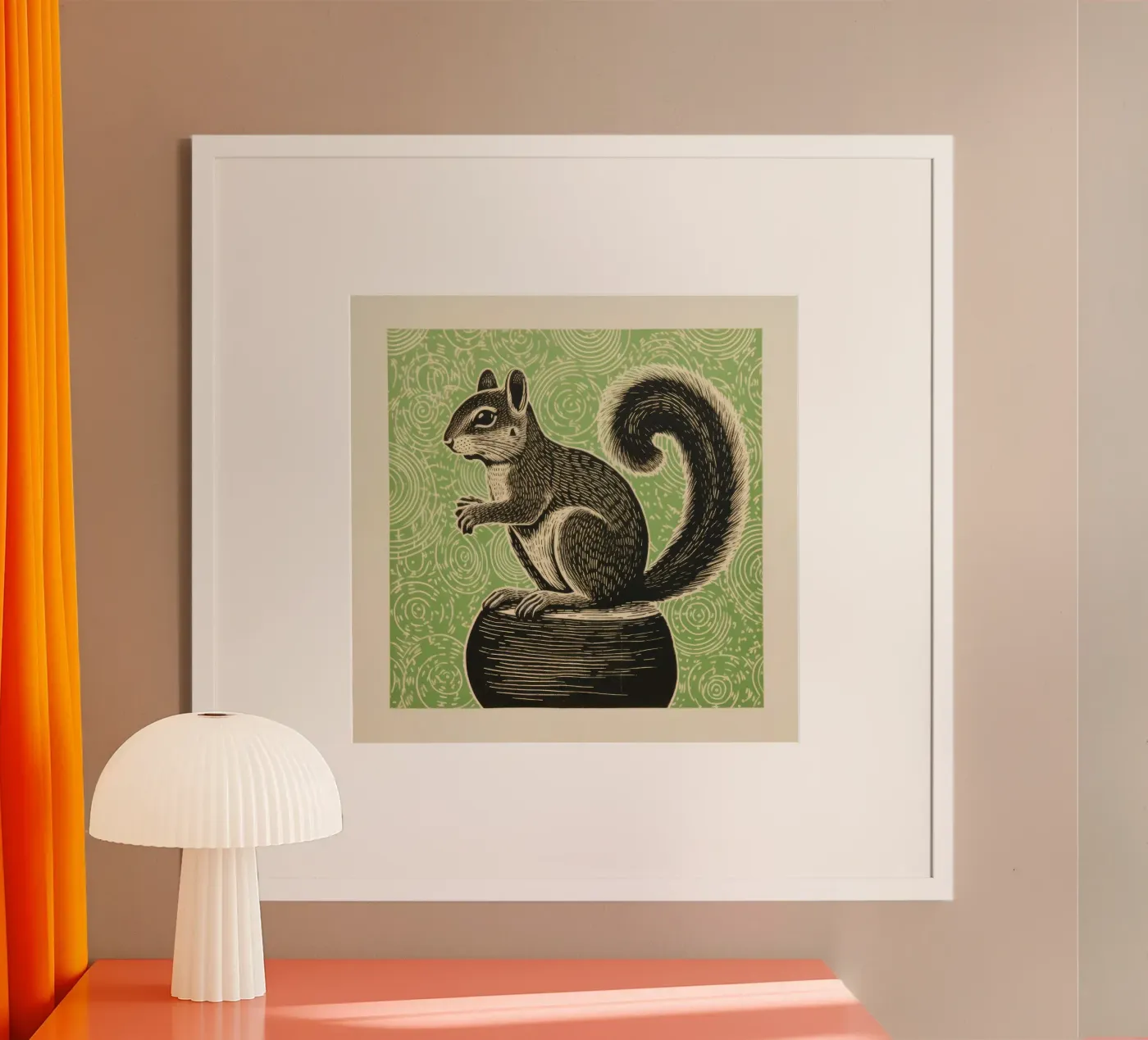 Green Chipmunk poster by Minimal Animal Art