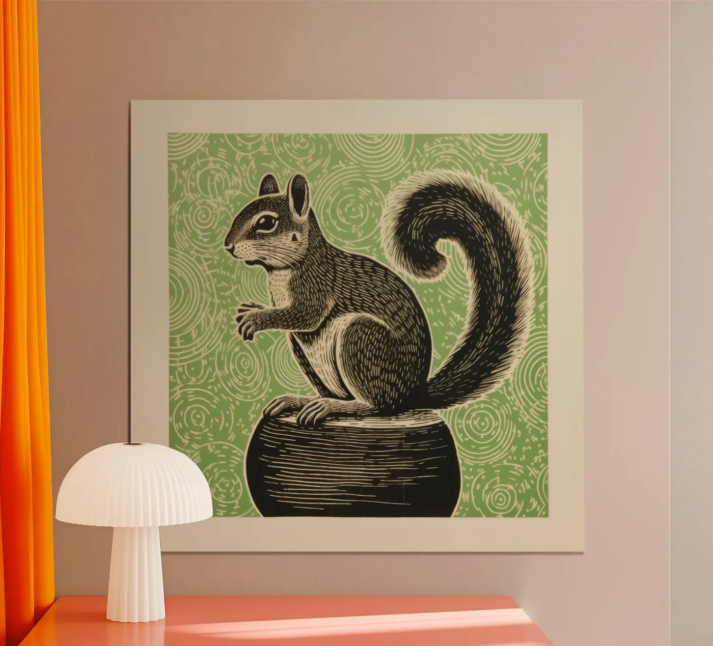 Green Chipmunk poster by Minimal Animal Art