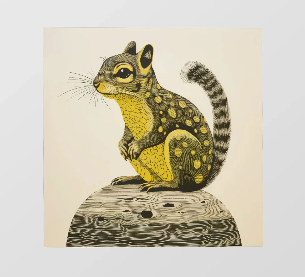 Scoiattolo verde 4 telo in pvc da Minimal Animal Art