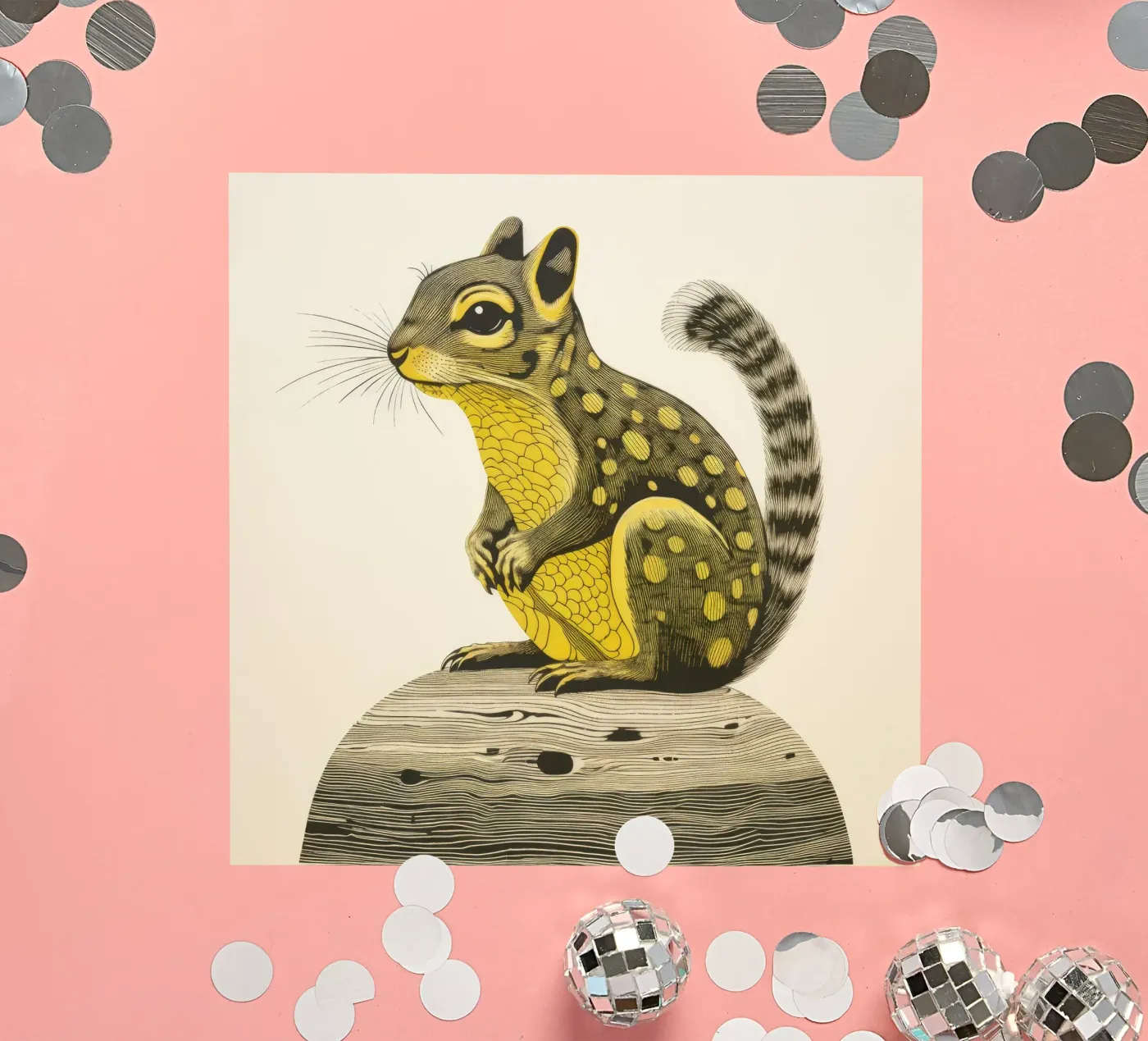 Green Chipmunk sticker by Minimal Animal Art