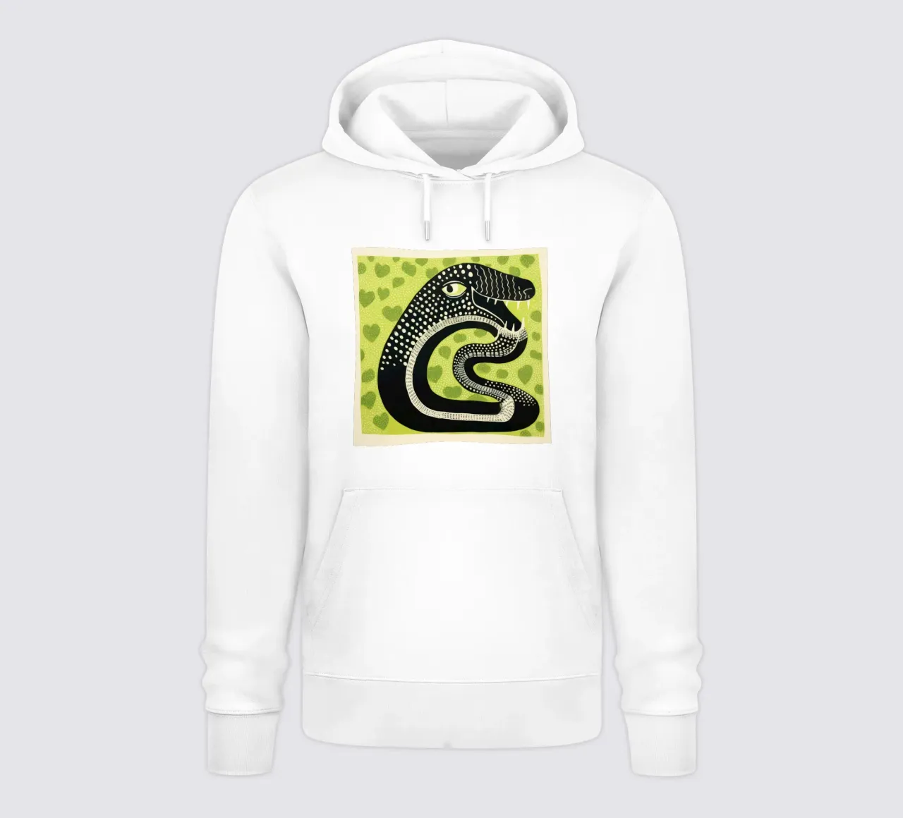Grüne Kobra 1 Hoodie von Minimal Animal Art