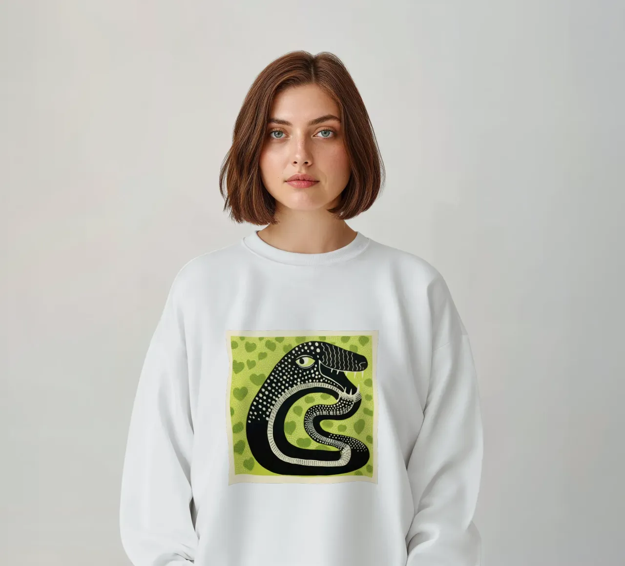 Cobra verde felpa da Minimal Animal Art