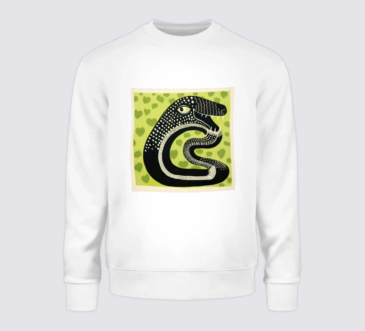 Cobra verde 1 felpa da Minimal Animal Art