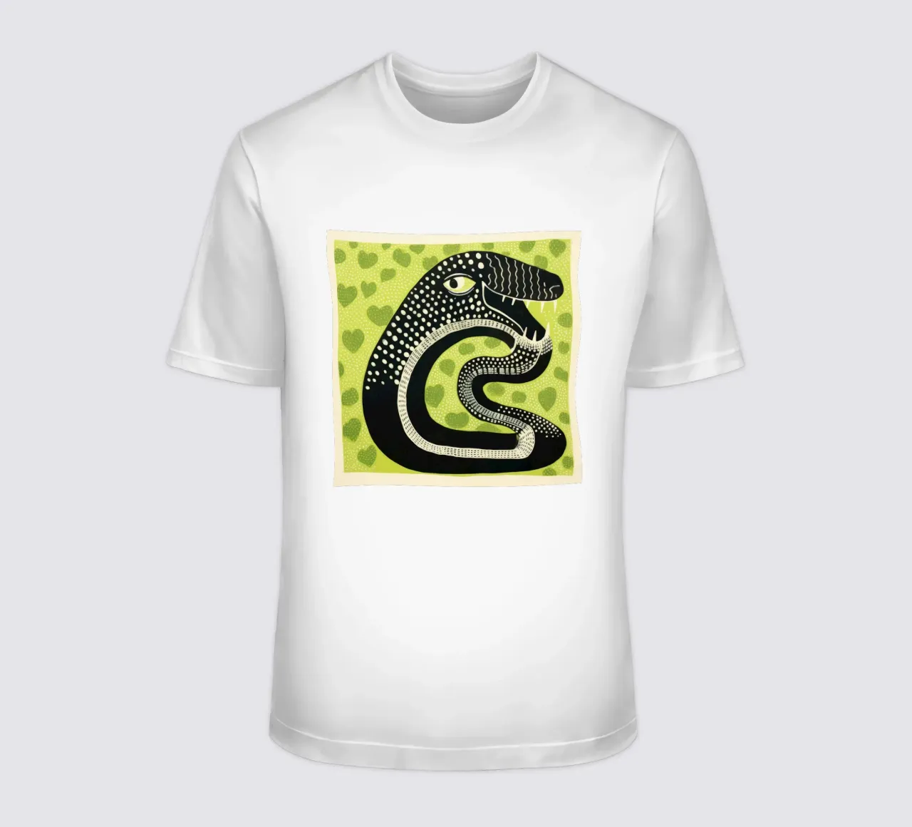 Green Cobra t-shirt by Minimal Animal Art