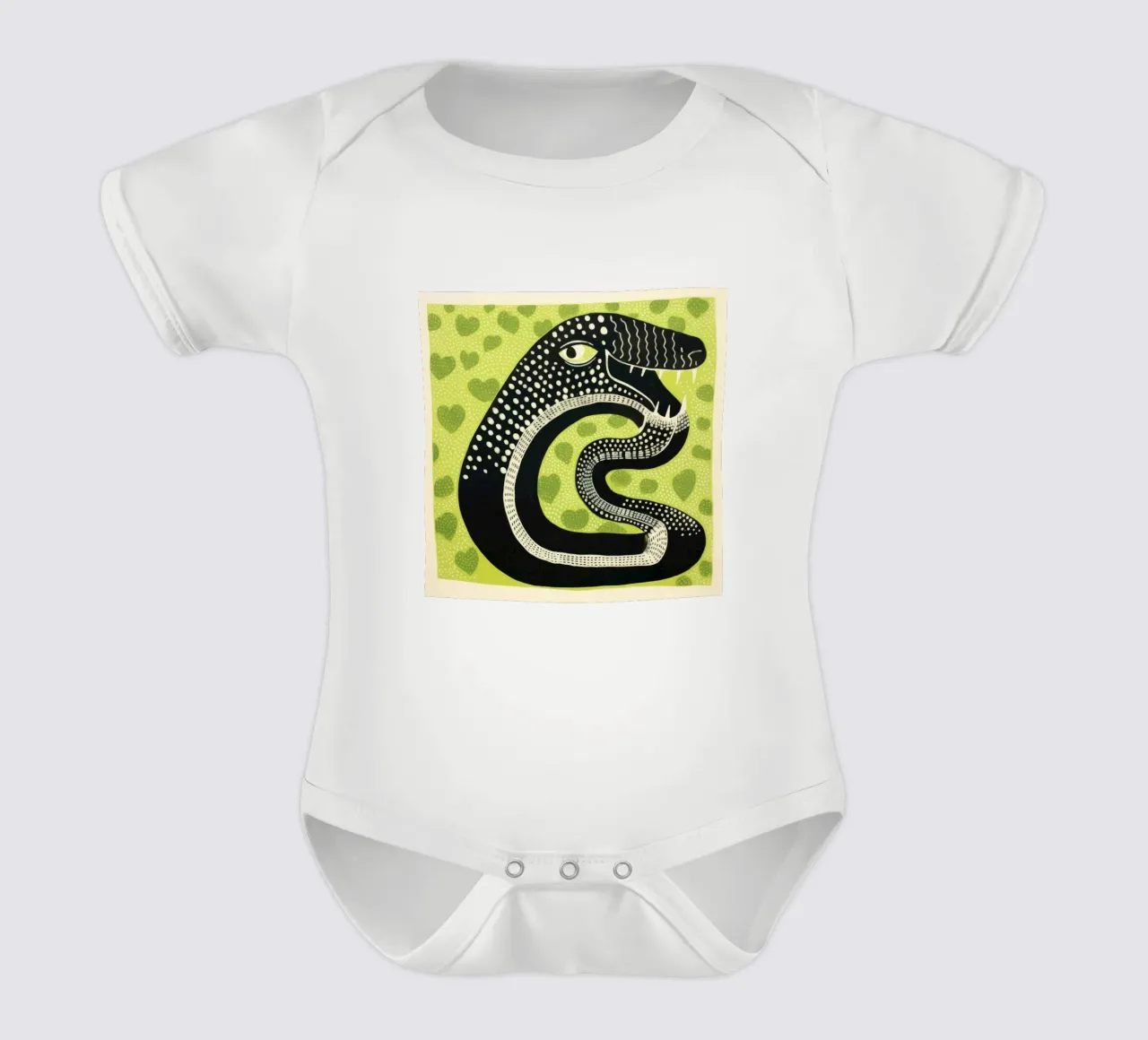 Cobra vert body bébé de Minimal Animal Art