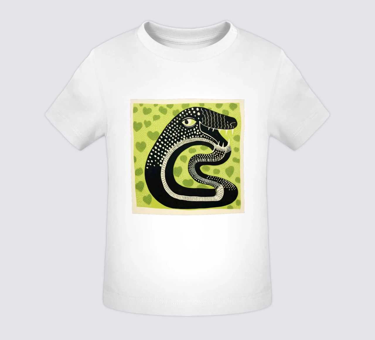 Cobra verde 1 maglietta neonato da Minimal Animal Art