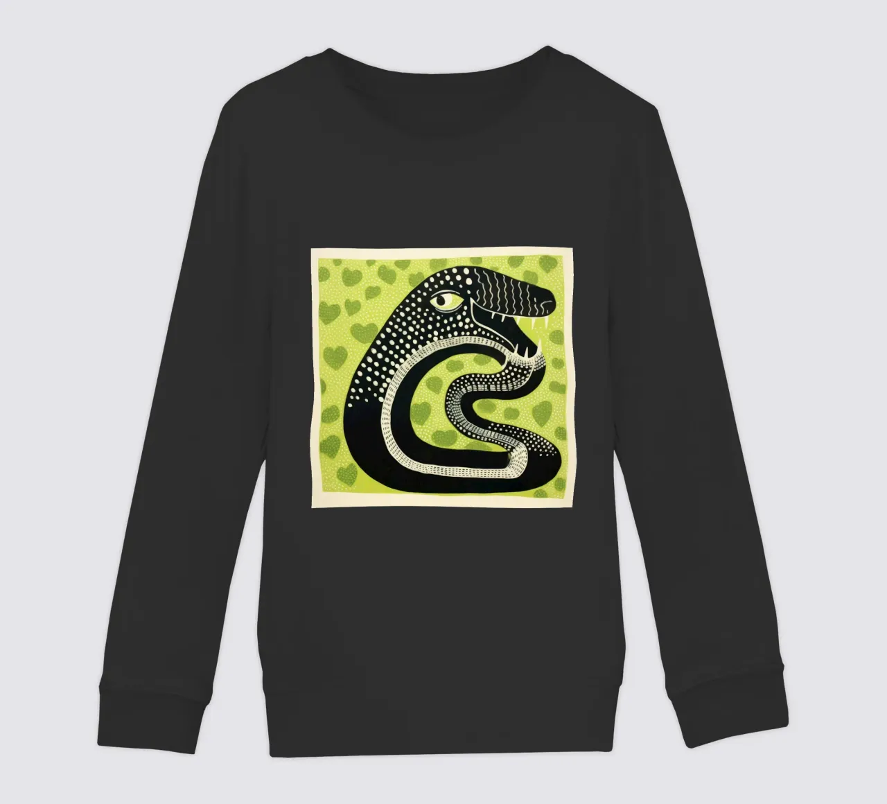 Cobra verde felpa bambino da Minimal Animal Art