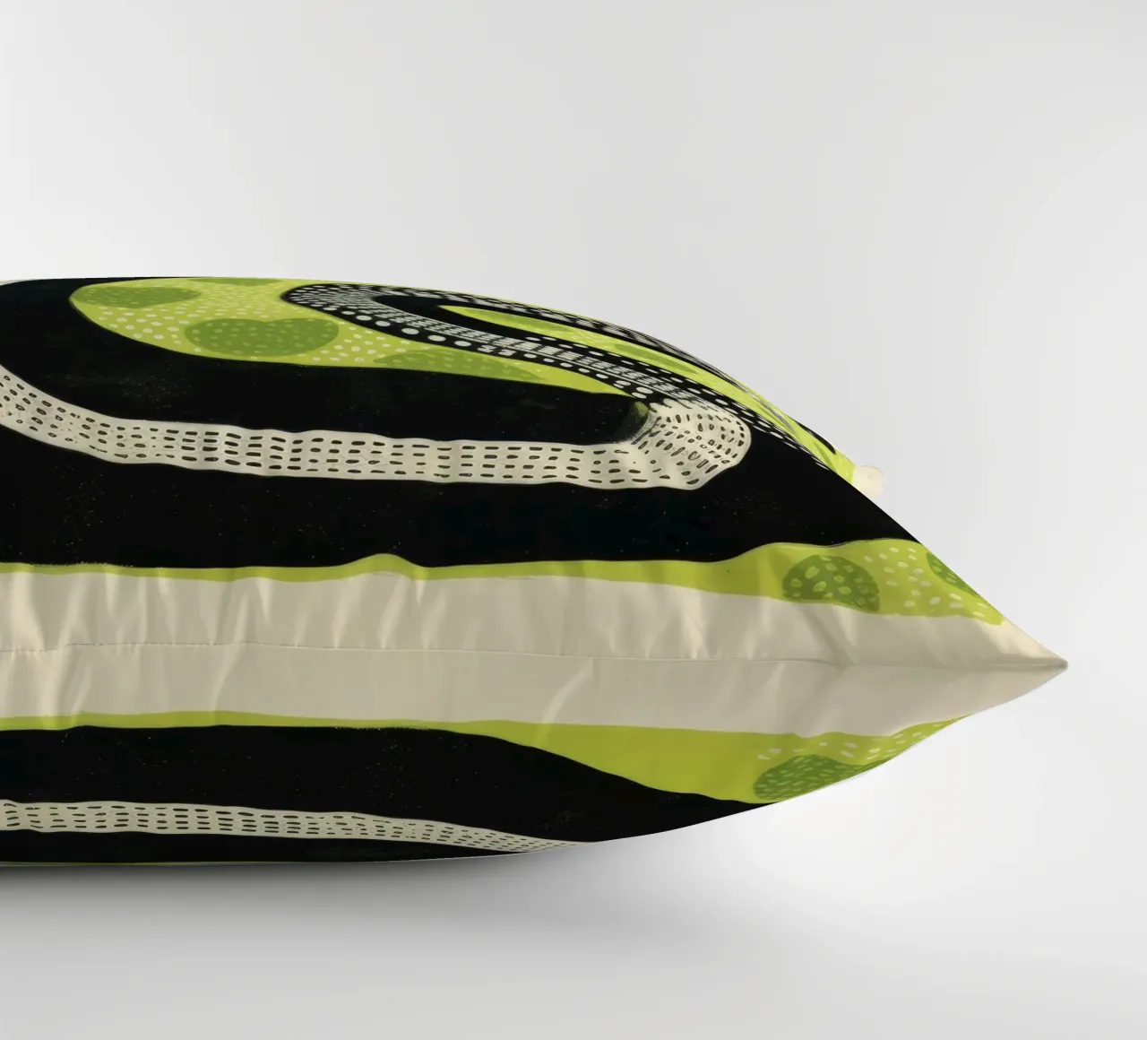 Cobra vert 1 coussin de Minimal Animal Art