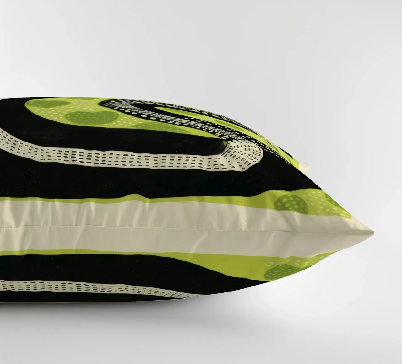 Grüne Kobra Kissen von Minimal Animal Art