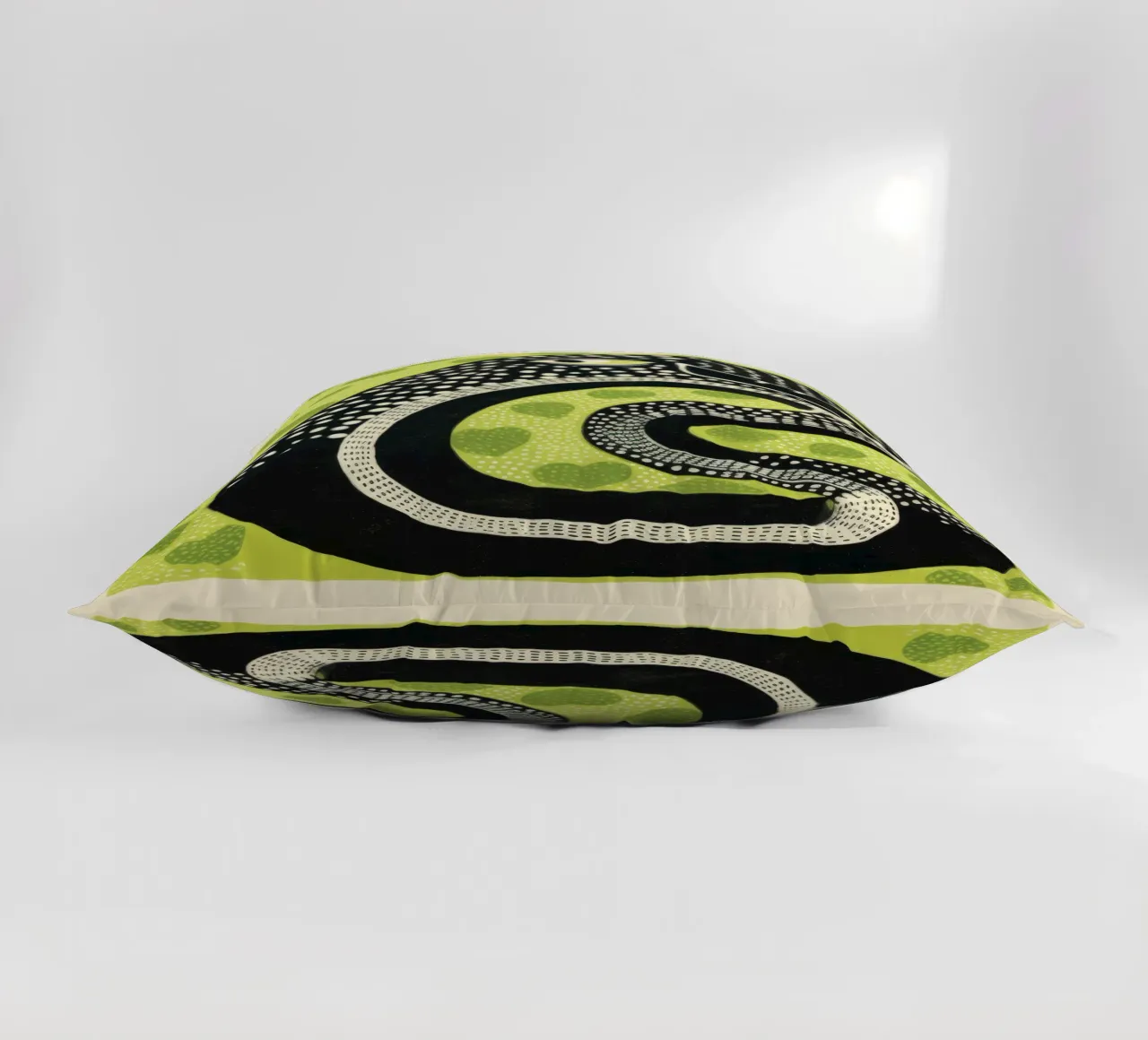 Cobra vert 1 coussin de Minimal Animal Art