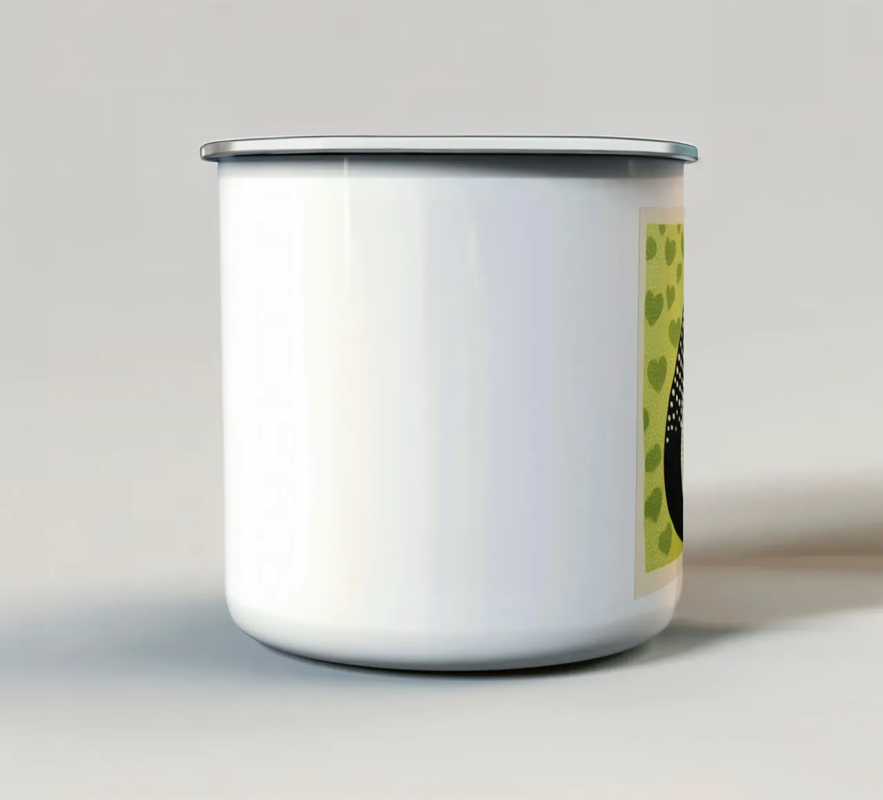 Cobra vert 1 mug en émail de Minimal Animal Art