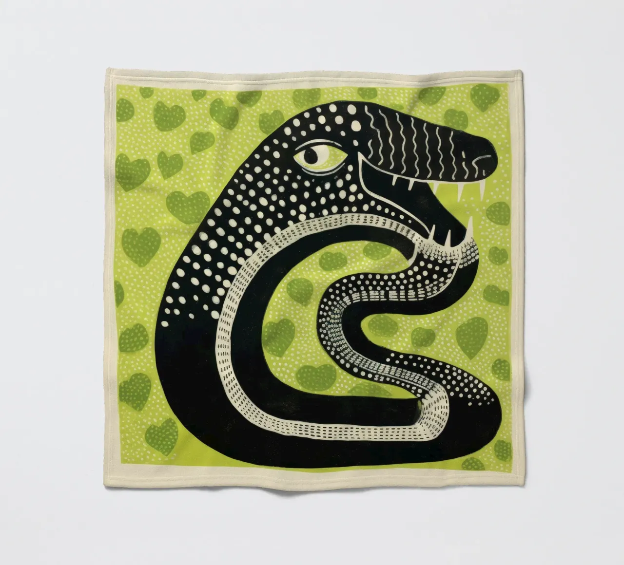 Grüne Kobra 1 Fleecedecke von Minimal Animal Art