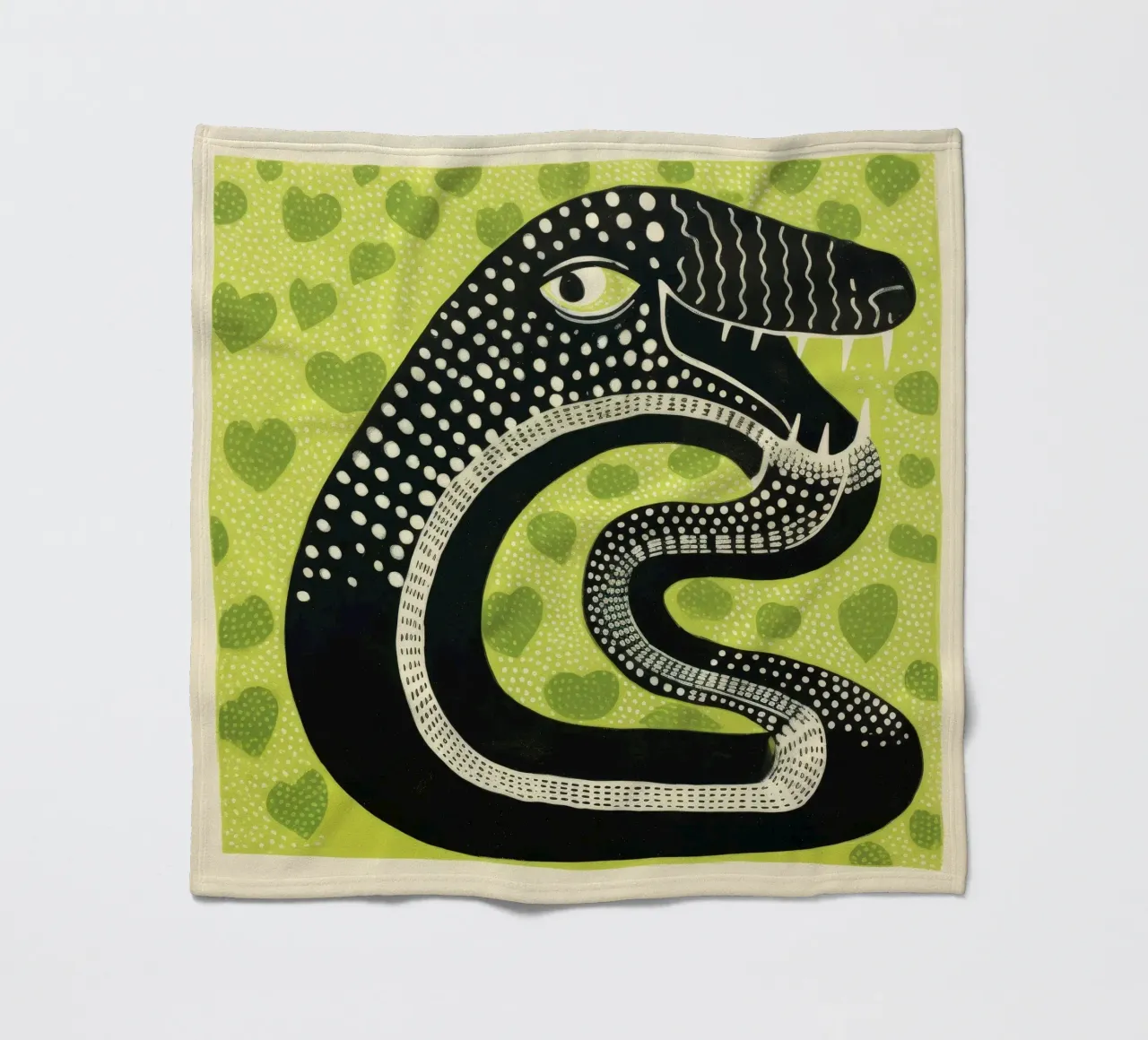 Cobra verde coperta in pile da Minimal Animal Art