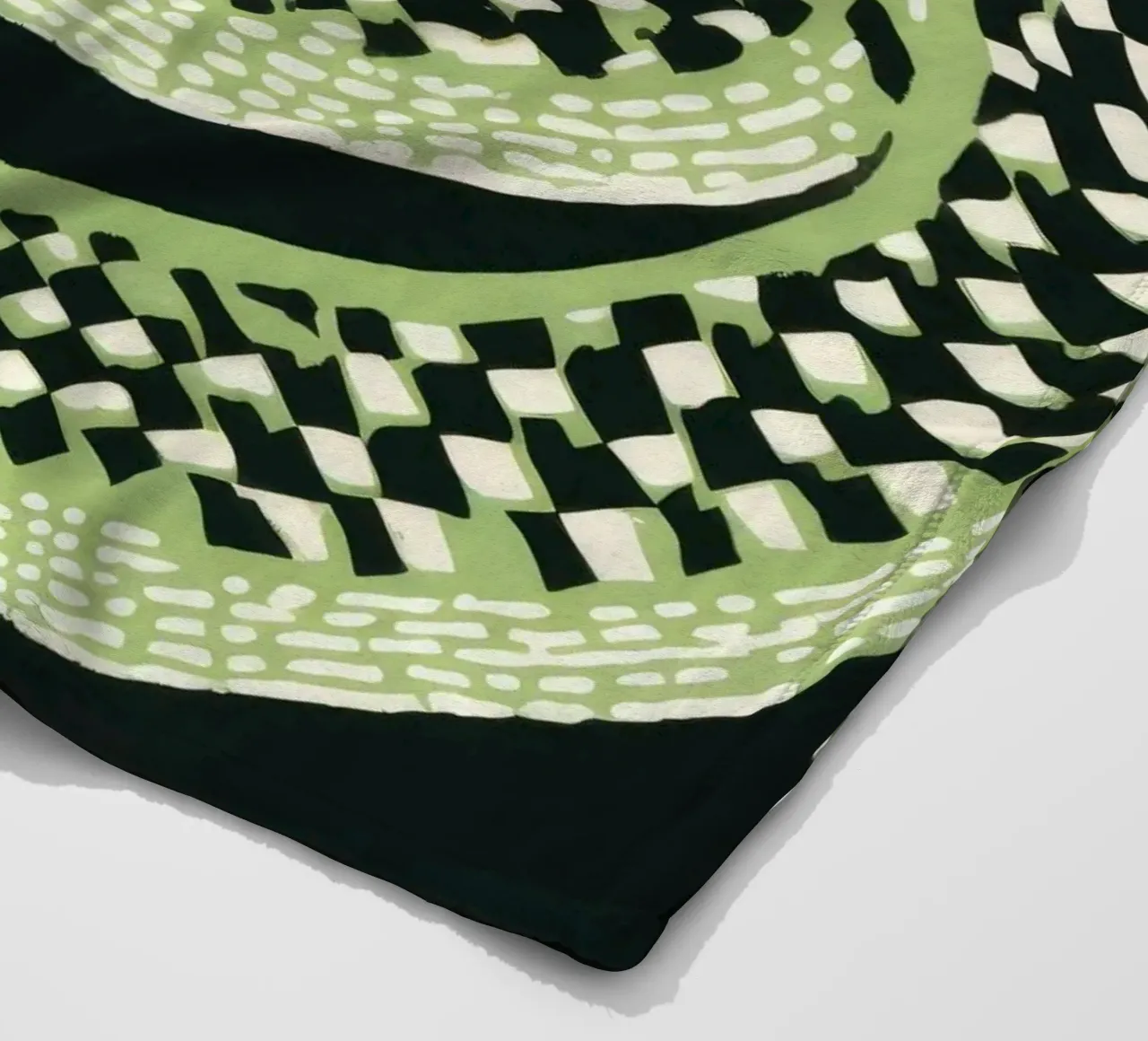 Cobra verde 2 coperta in pile da Minimal Animal Art