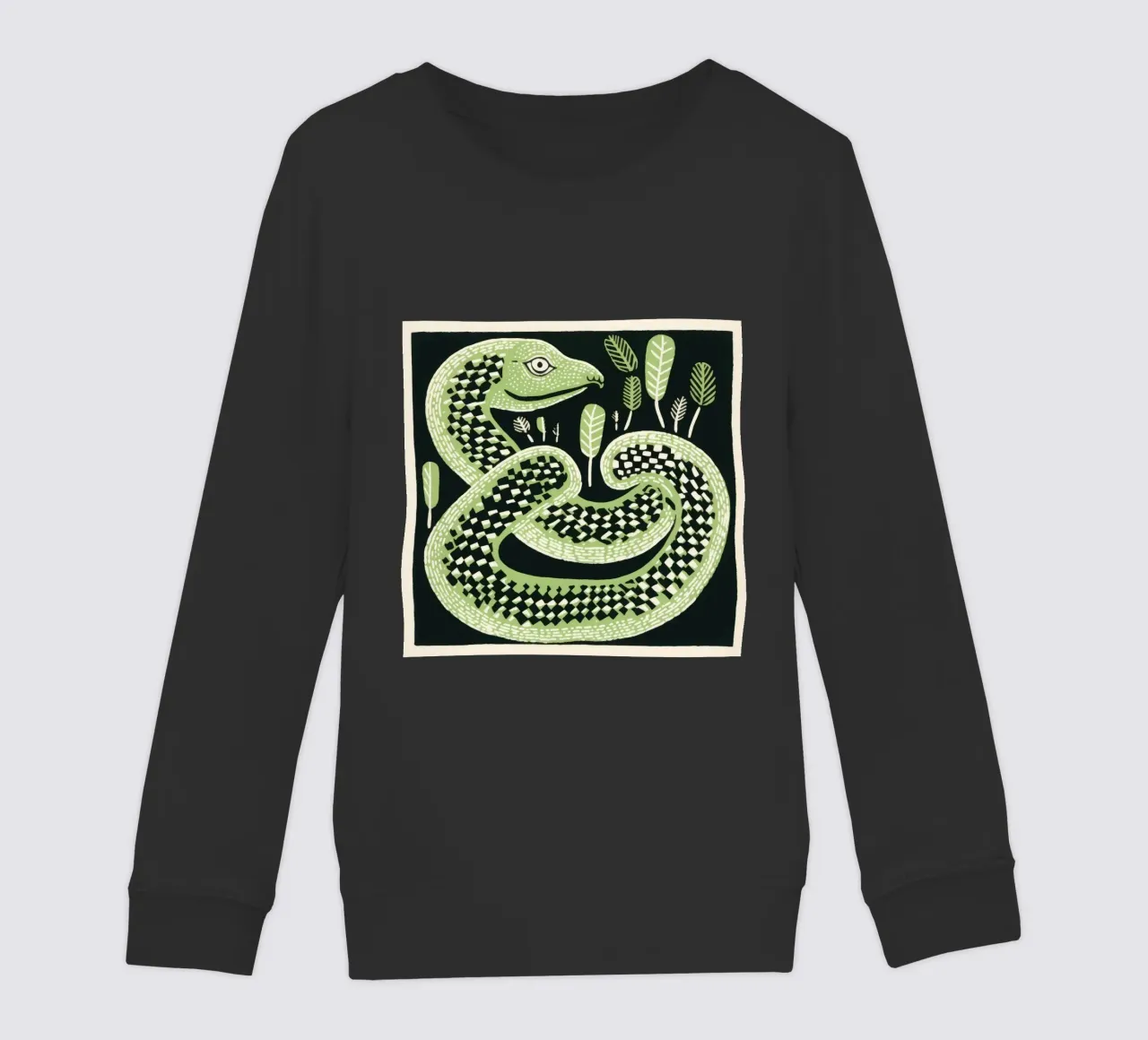 Cobra verde felpa bambino da Minimal Animal Art