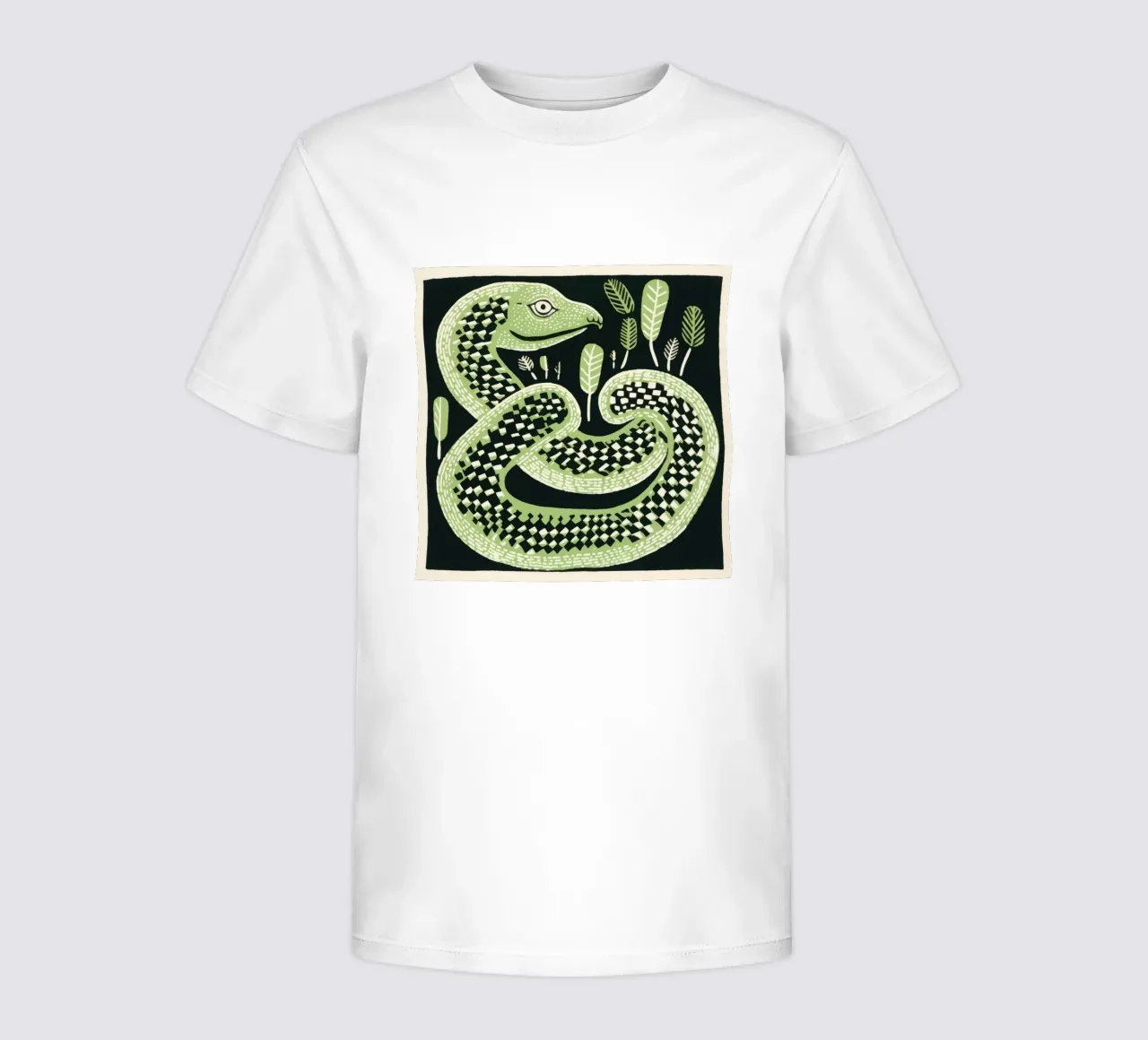 Cobra verde 2 t-shirt bambini da Minimal Animal Art