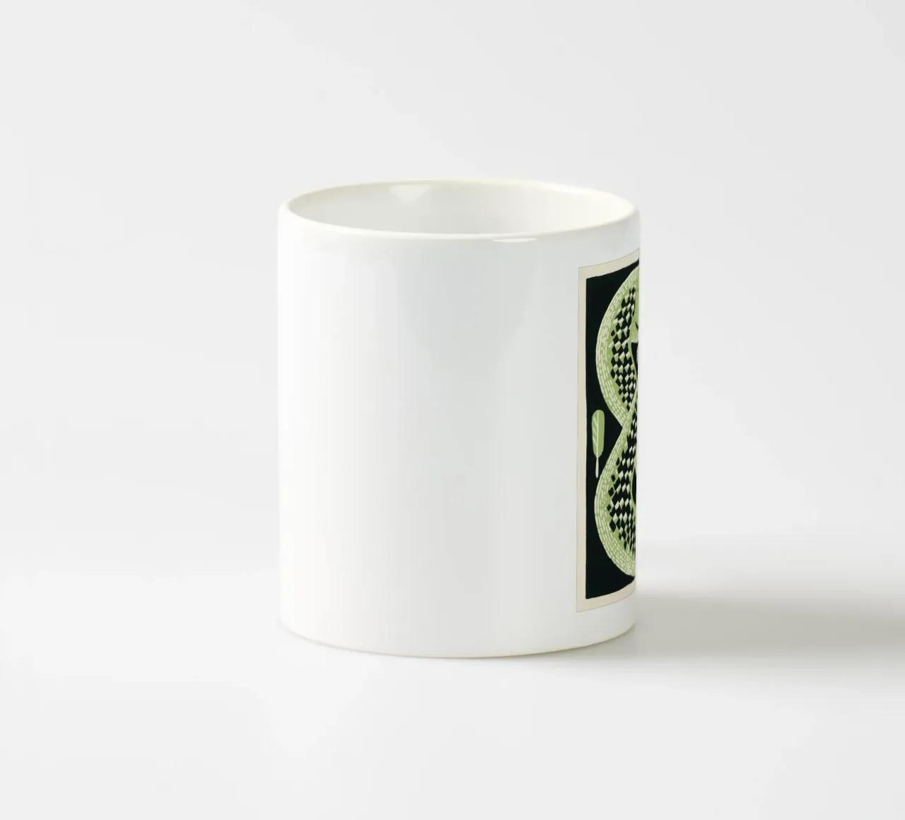 Cobra verde 2 tazza in ceramica da Minimal Animal Art