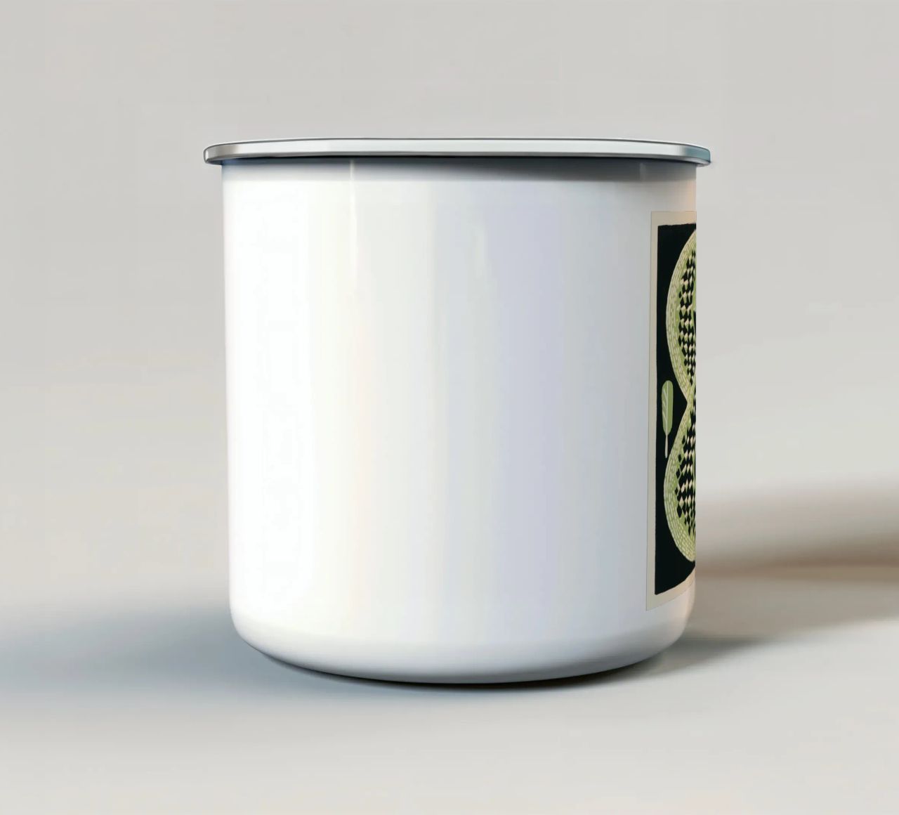 Cobra verde 2 tazza in smalto da Minimal Animal Art